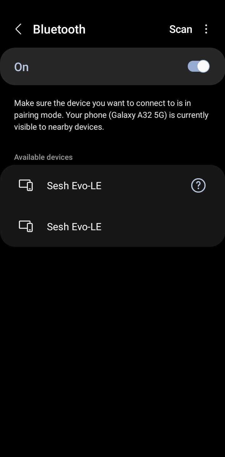 (Sesh Evo) They aren't synced to each other and I can connect either to