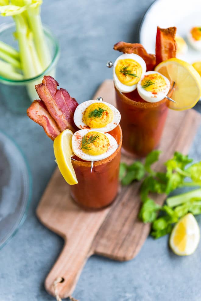 Bloody Mary w/ Deviled eggs. r/BloodyMaryVictims