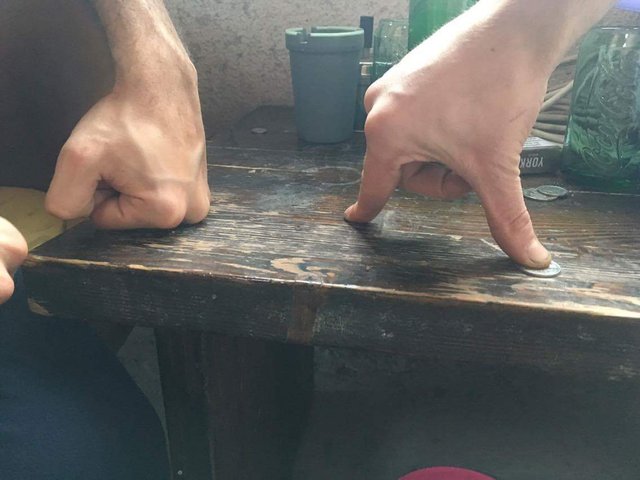 Playing Bloody Knuckles/Quarters nostalgia