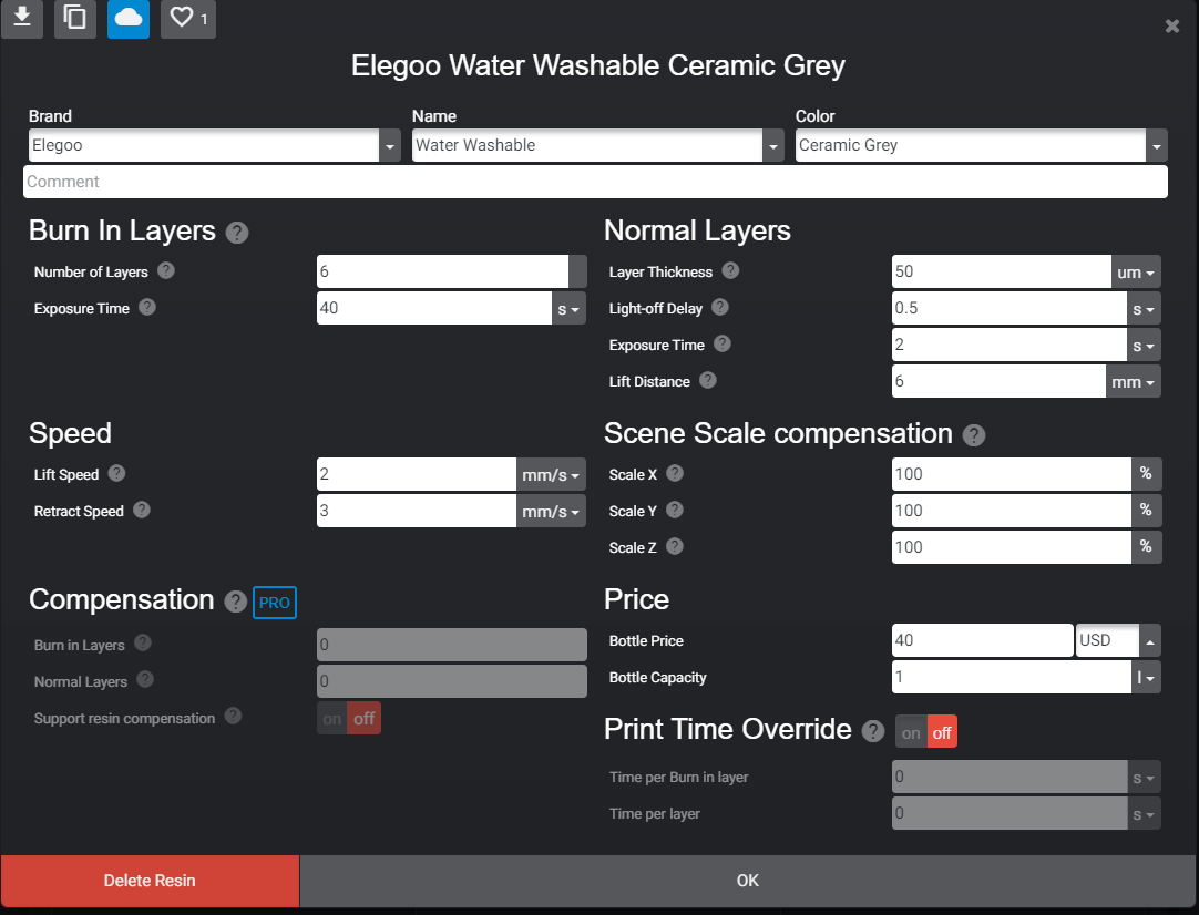 Anycubic Photon Mono SE + Elegoo Water washable Resin Correct settings? r/AnycubicPhoton