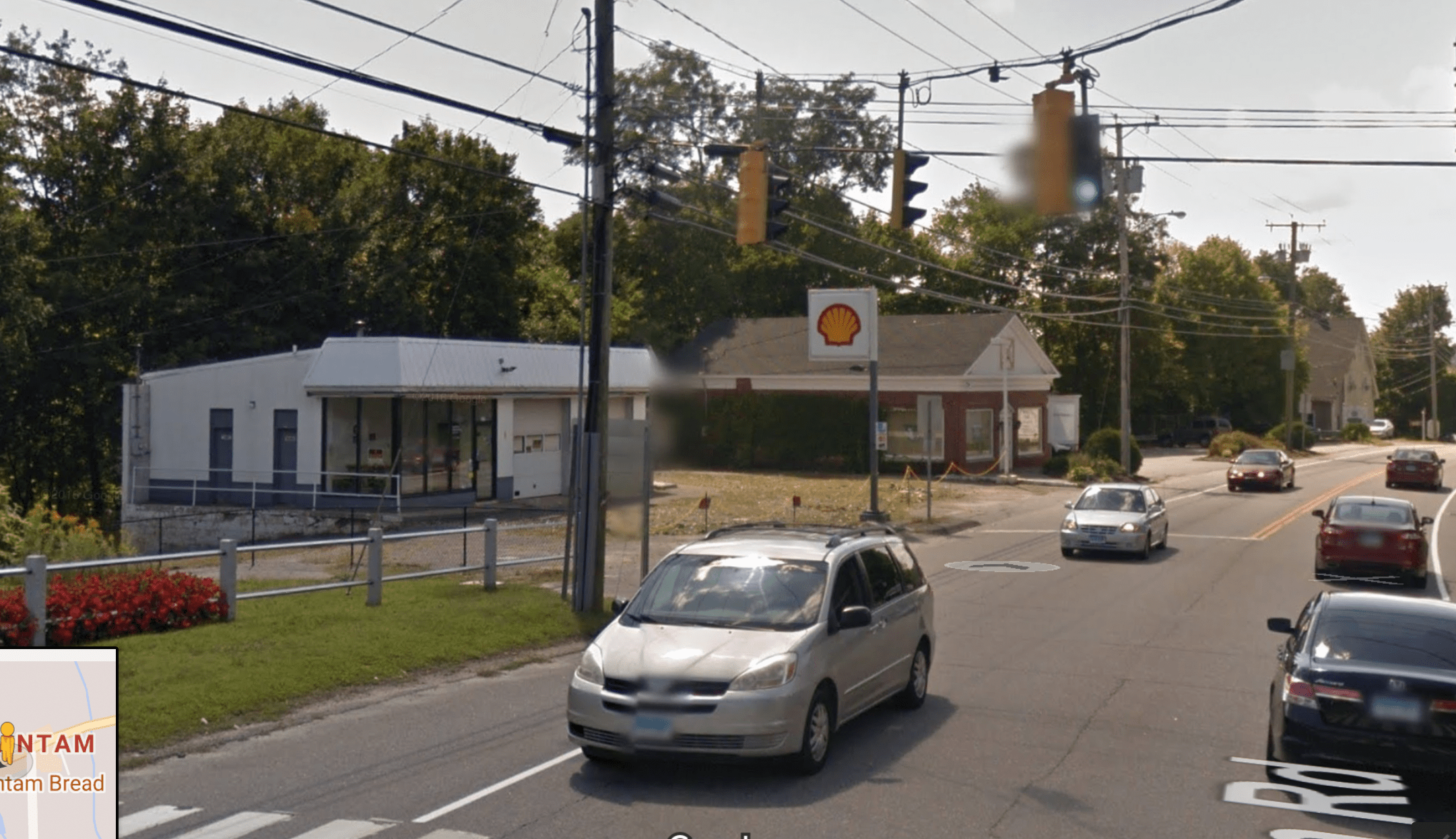 Vacant gas station in the center of Bantam, CT. Been this way for years