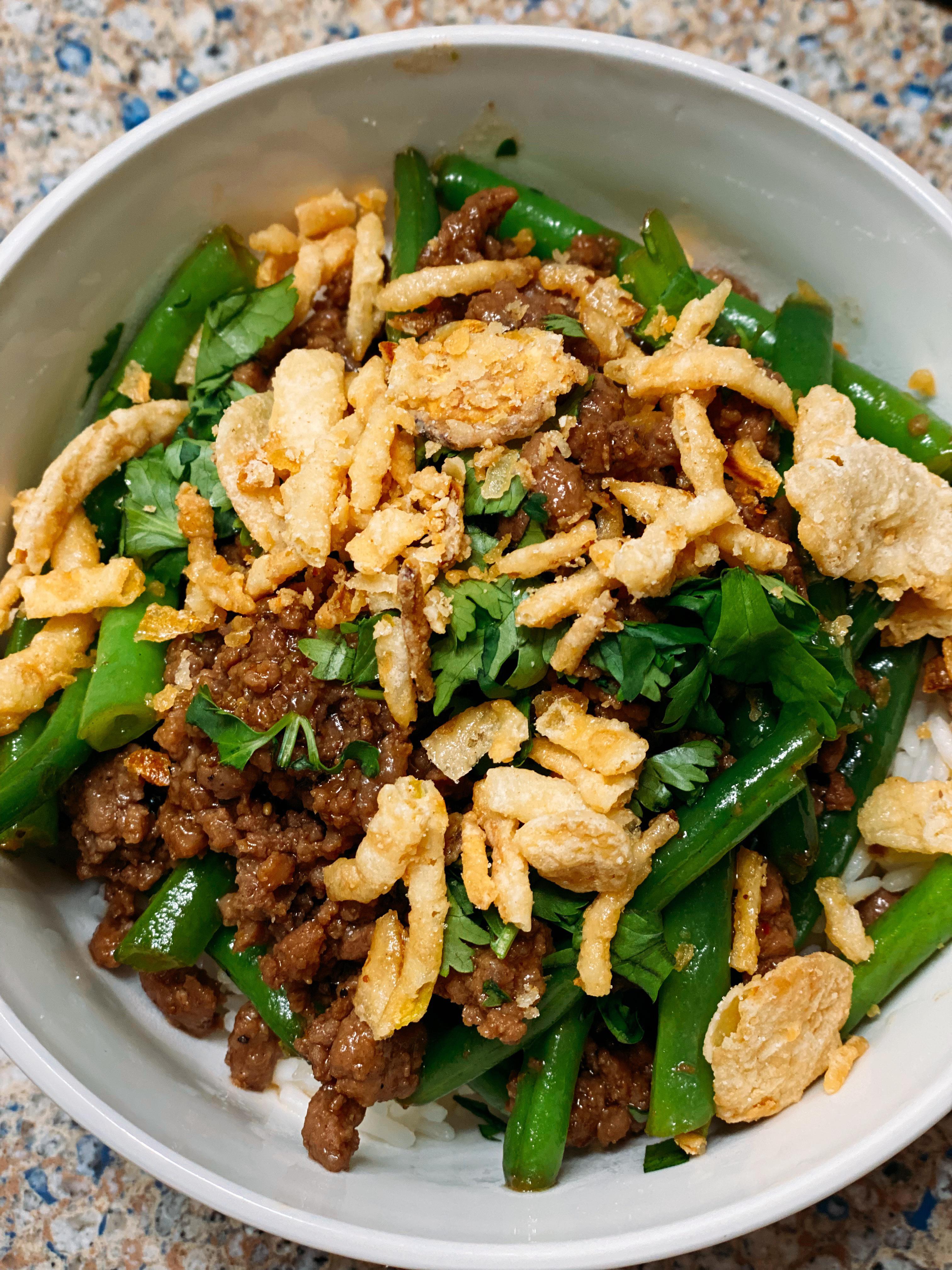 Sweet chili beef and green bean bowl 4/5 r/hellofresh