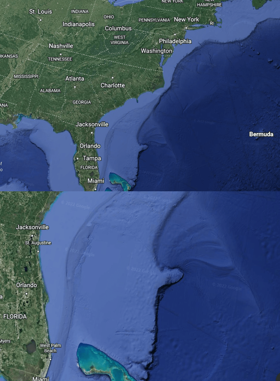 Found on the North American continental shelf some sort of failed