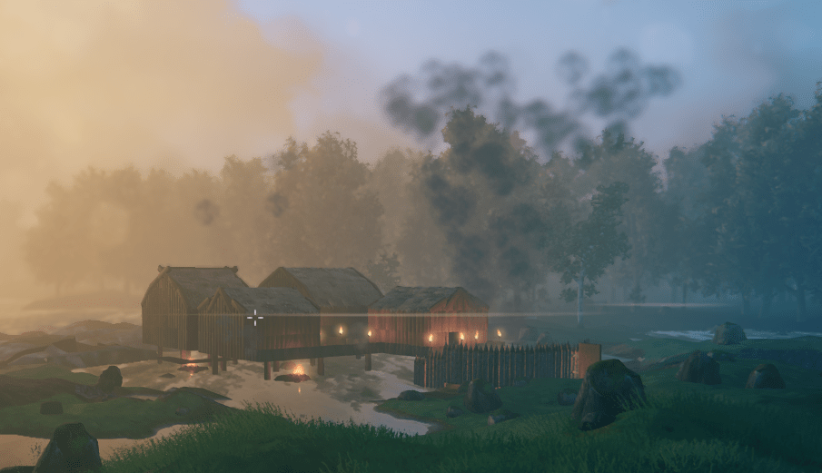 Little Lake Village My Friend and I Made r/valheim