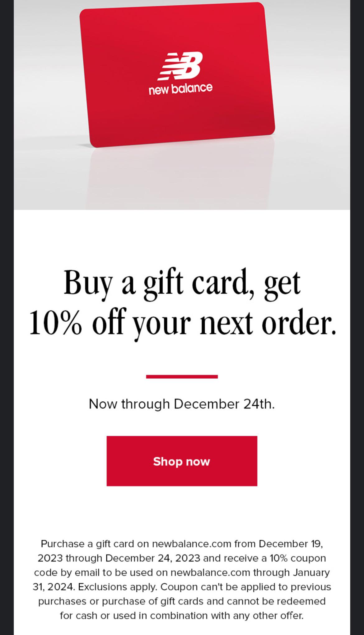 New Balance gift card promo.. anyone familiar with this deal and would