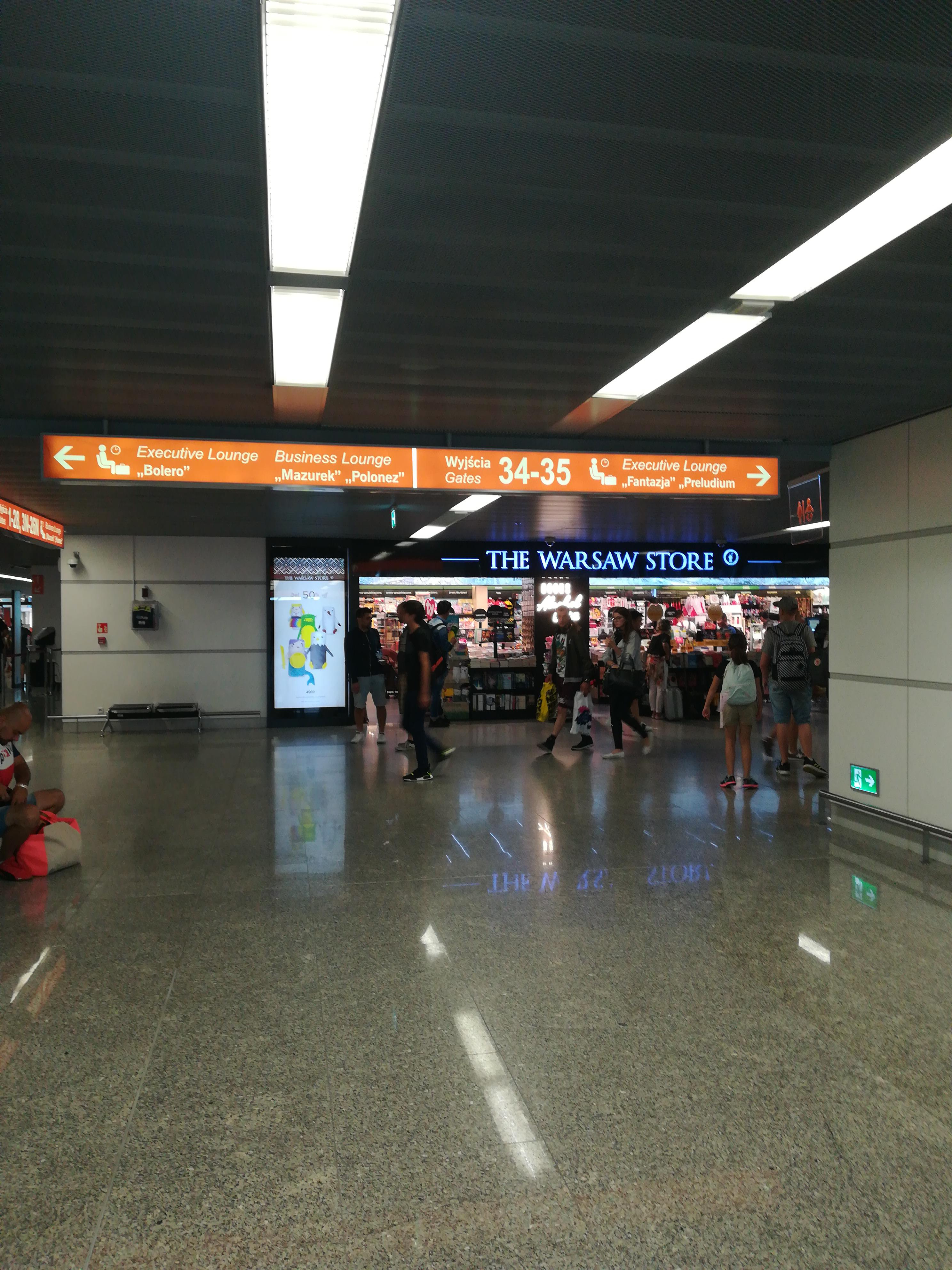 CHOPIN Airport in Warsaw. All lounges etc. are named after Chopin