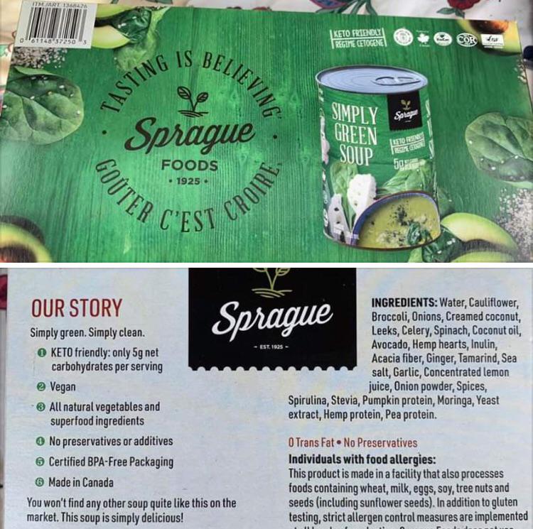 Simply Green Soup from Costco r/yegvegan