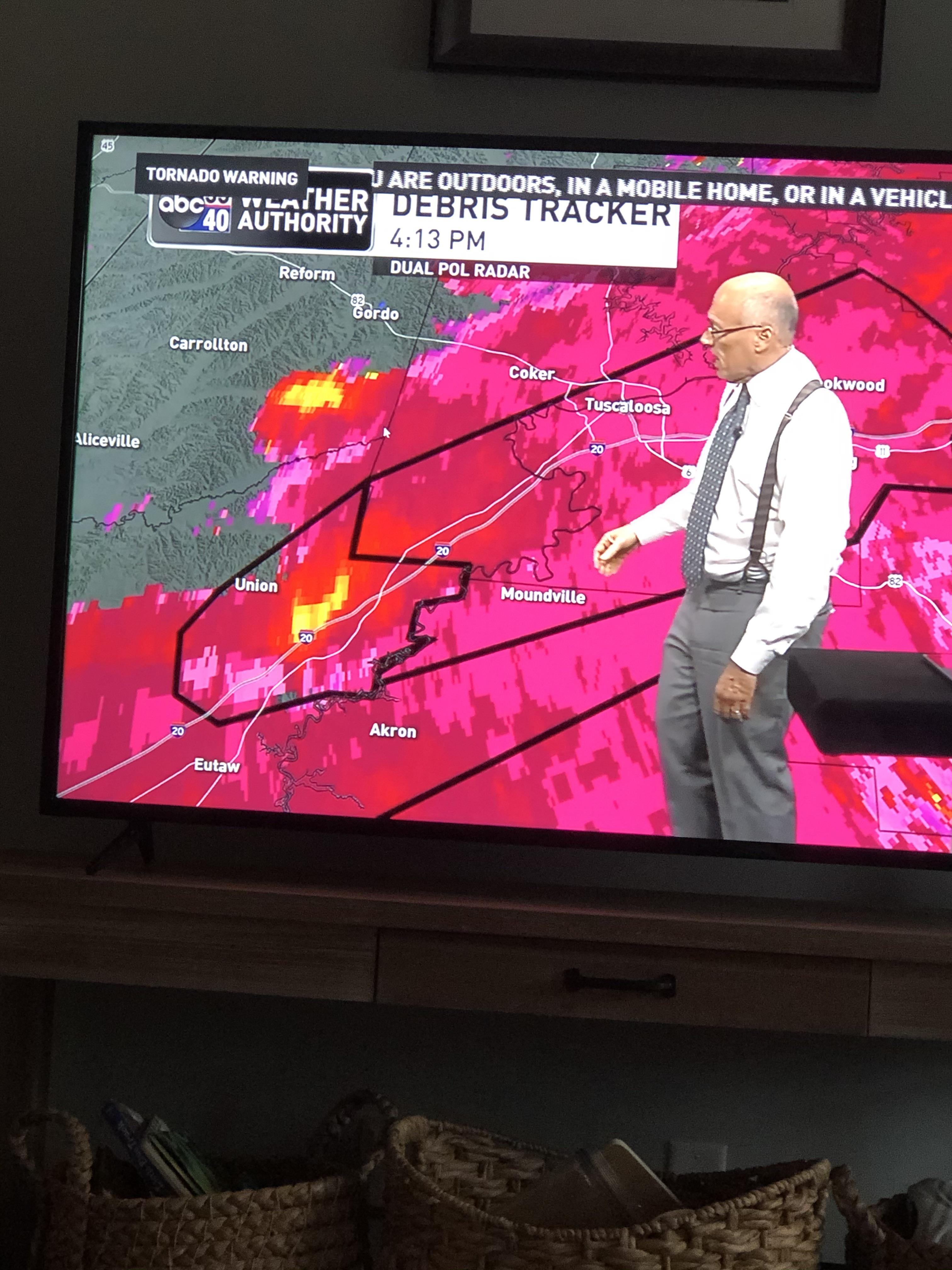 This weatherman from Alabama knew the Tornado was going to make splash