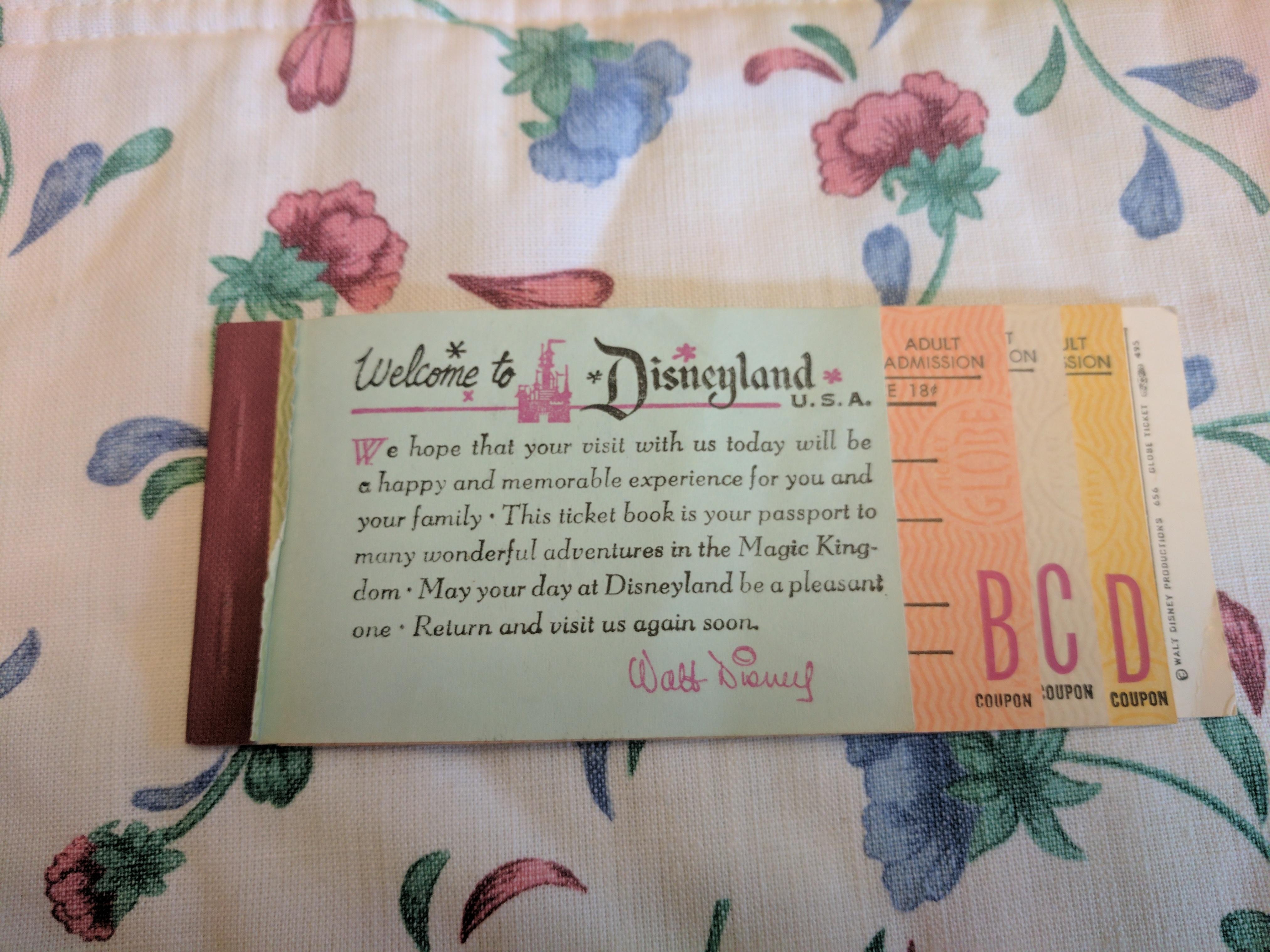 Old Disneyland coupons my Grandparents ha! r/Disneyland