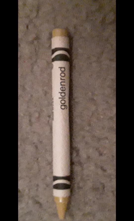 Goldenrod Crayon I found. I thought I should show it. r/MandJTV