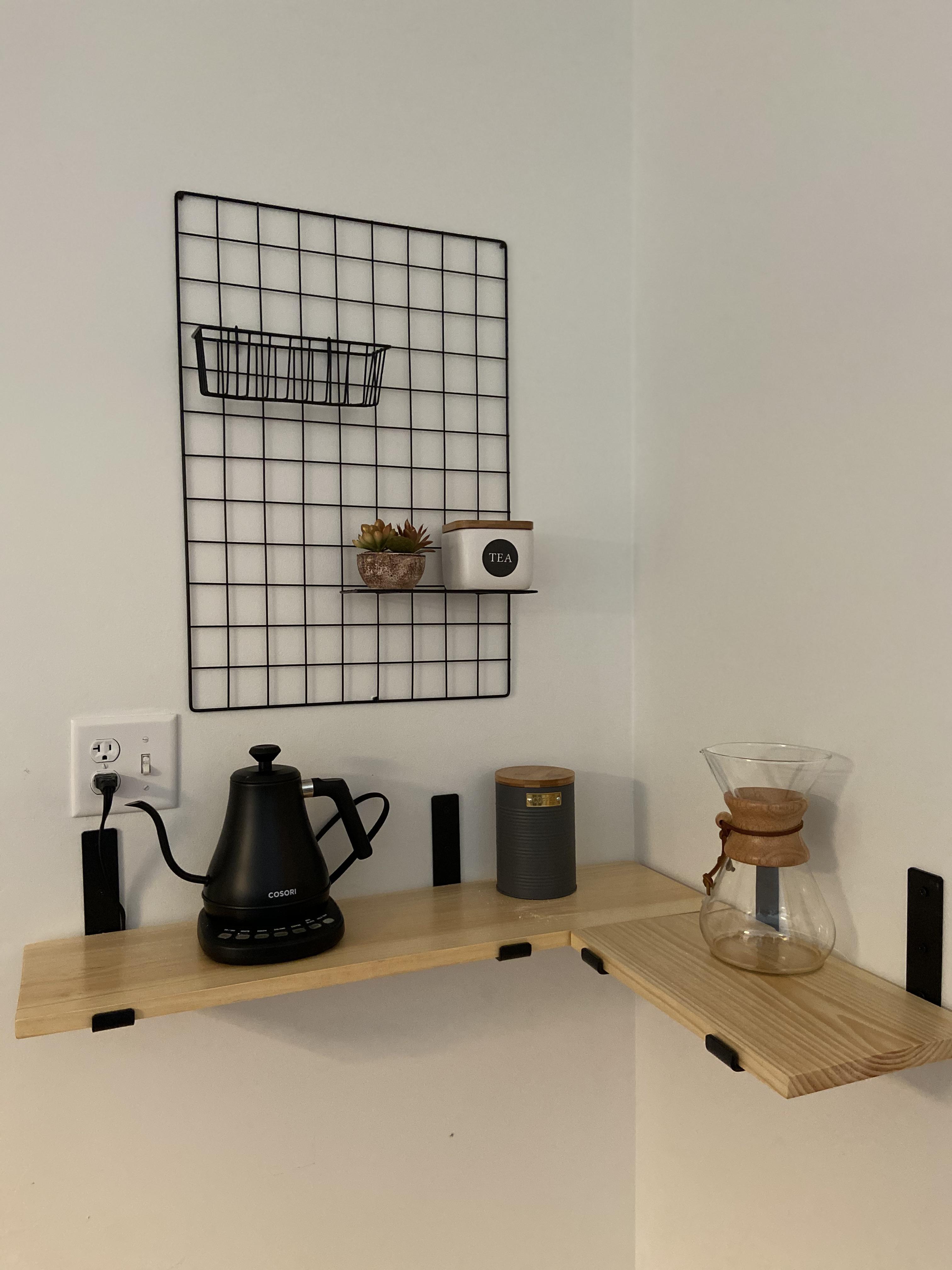 We’ve been wanting to create a coffee nook for awhile, very happy with