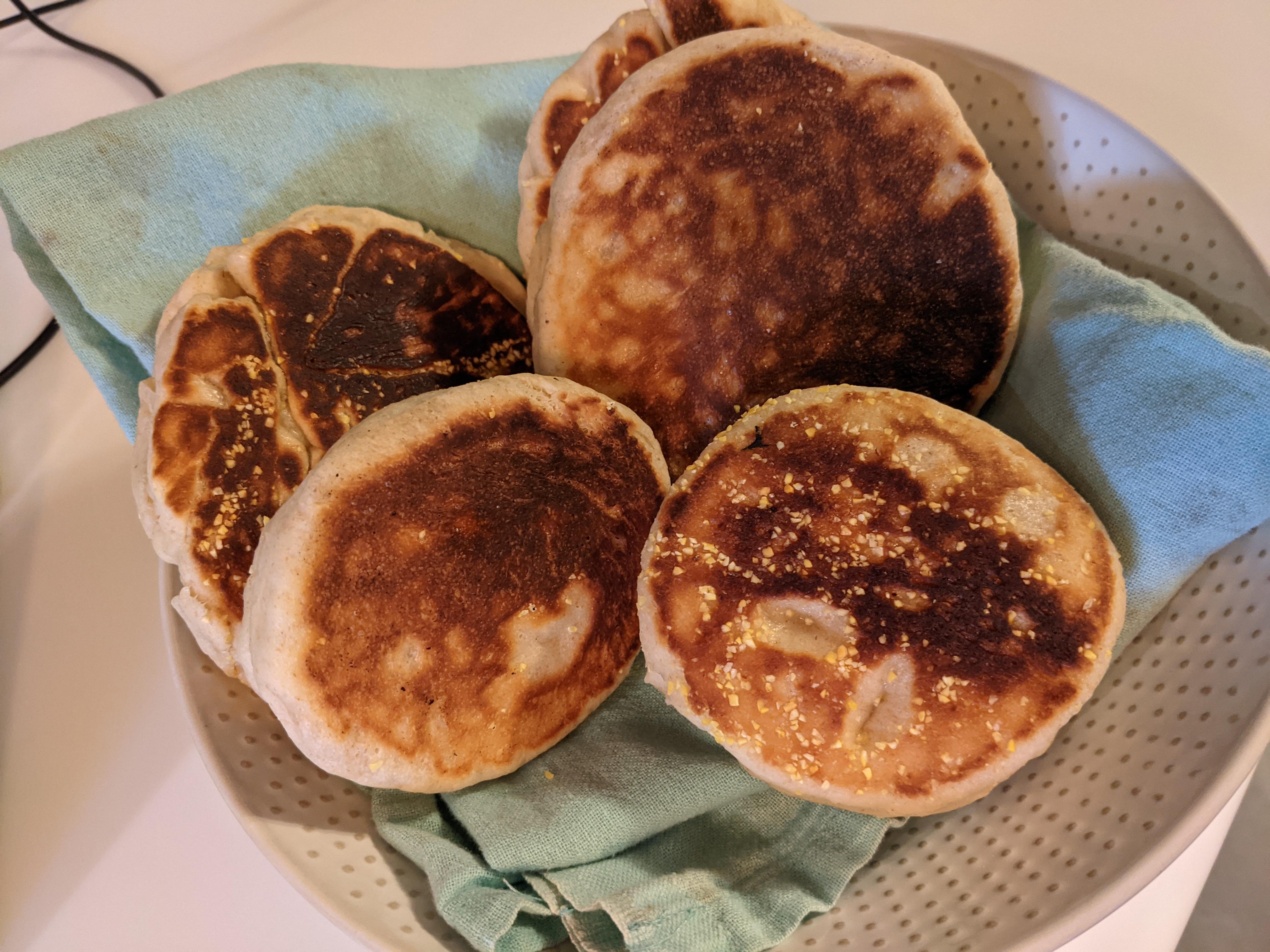 I made Claire's English Muffins r/bon_appetit