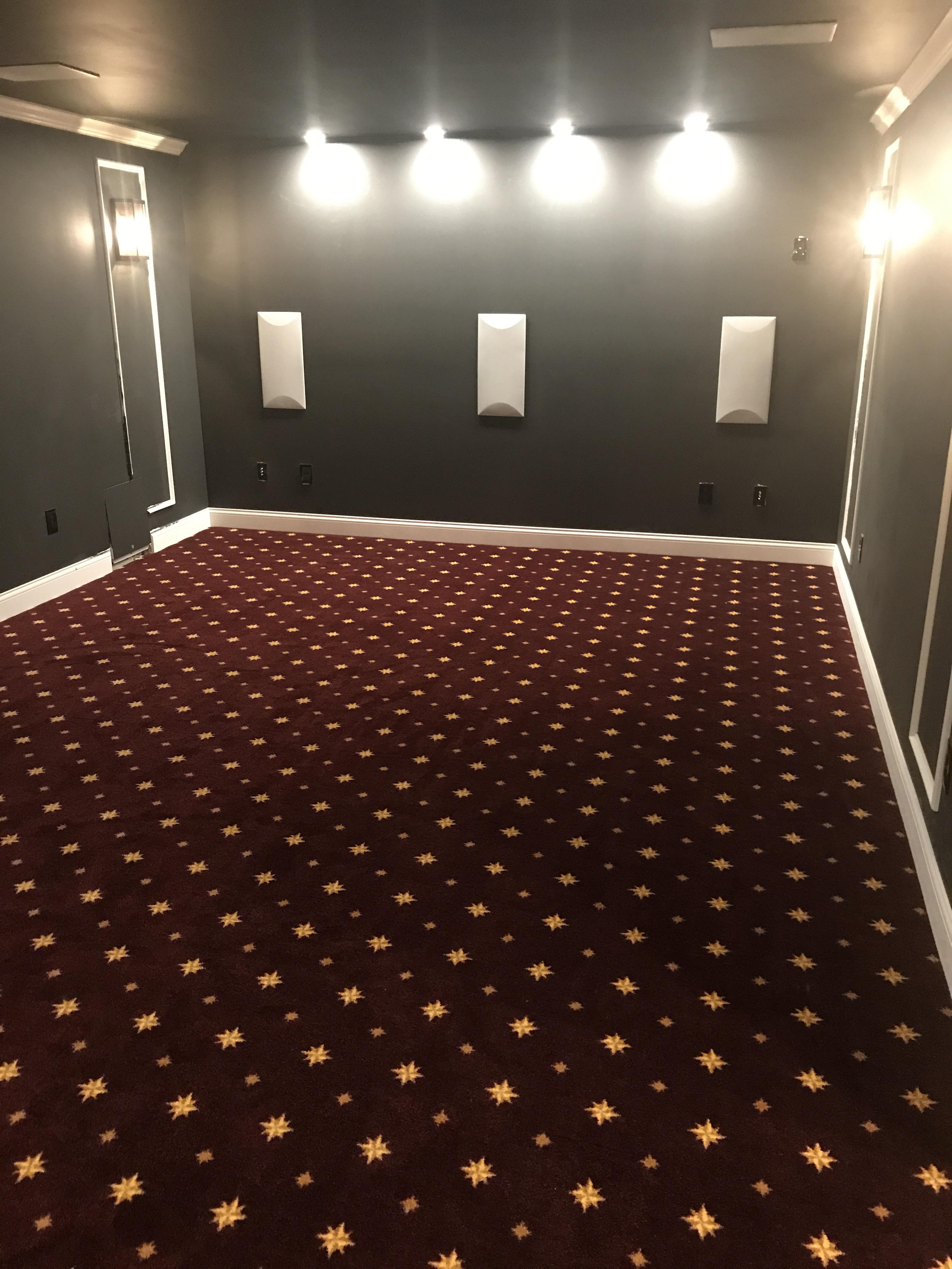 Theater Carpet Installed r/hometheater