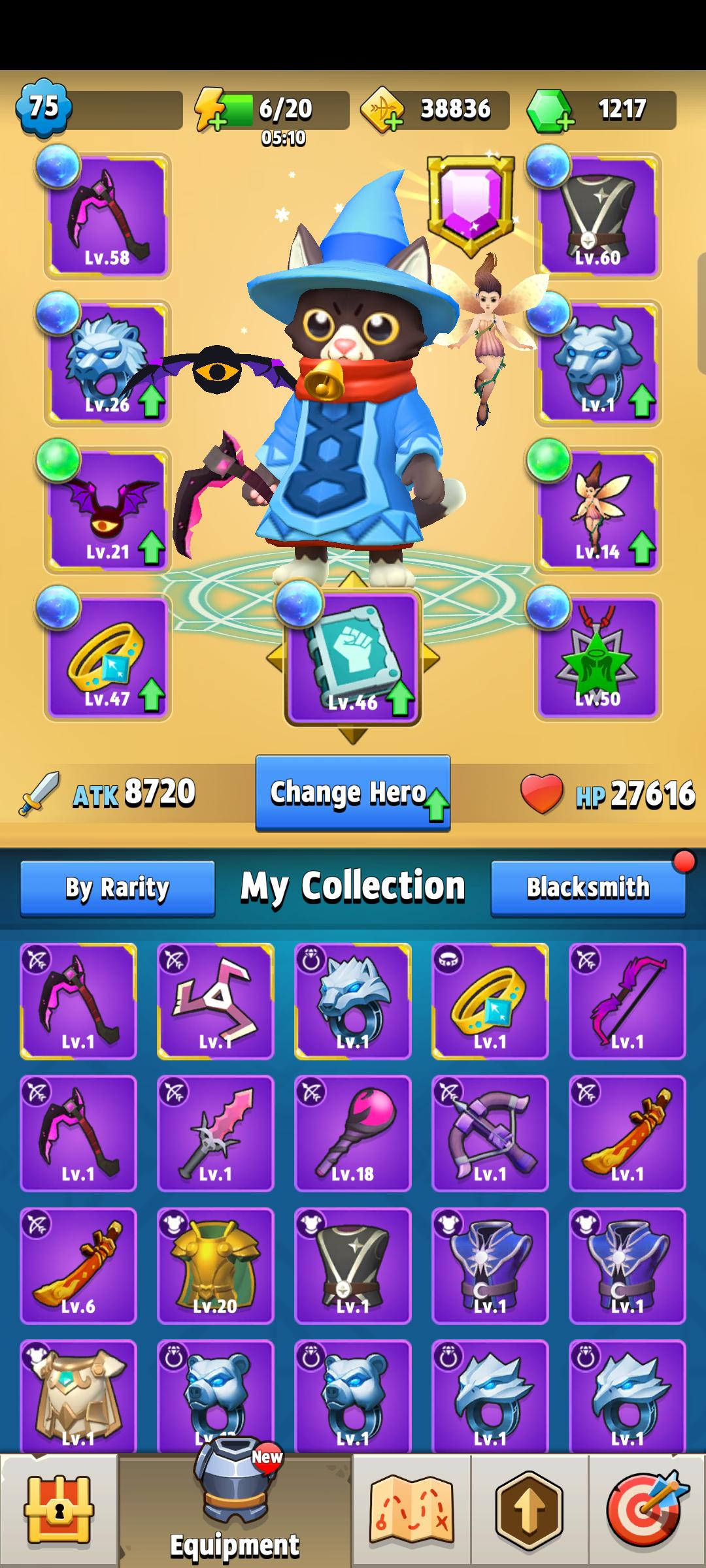 Should I swap Katana and bright robe? r/Archero