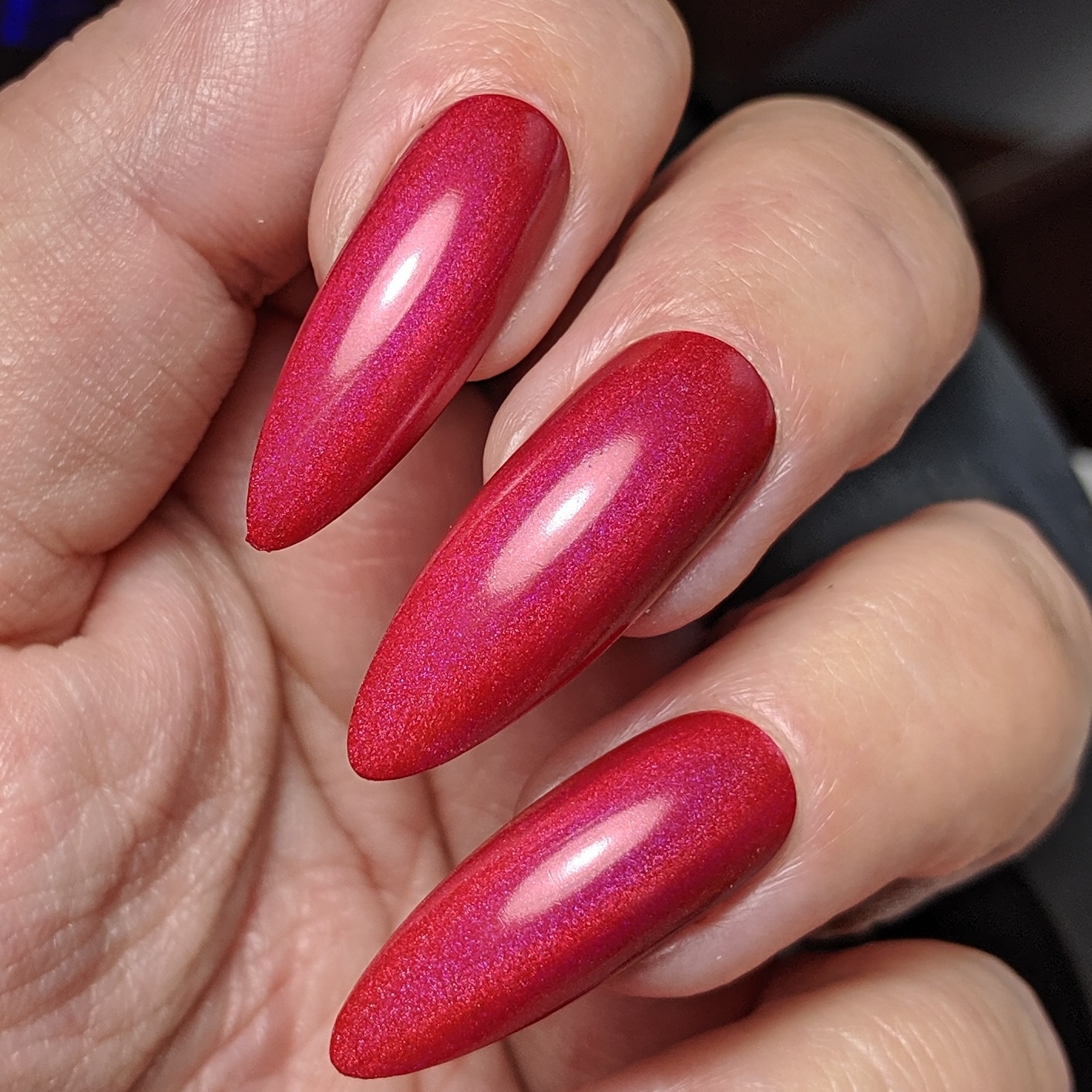 Wikkid crimson Amaranthus. Stunning red shimmer/Holo! Nails