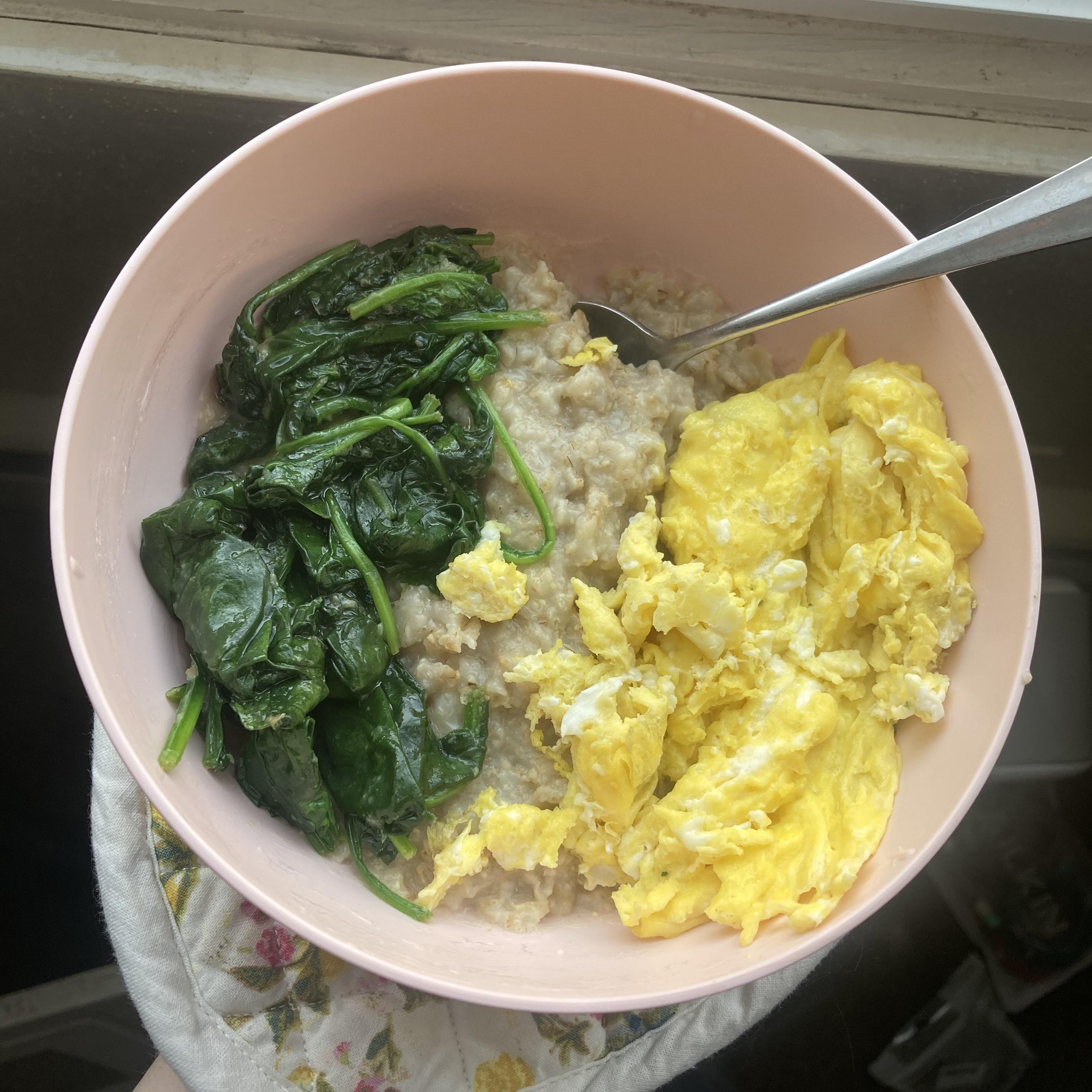 I know this sound weird but hear me out savory oats with sautéed