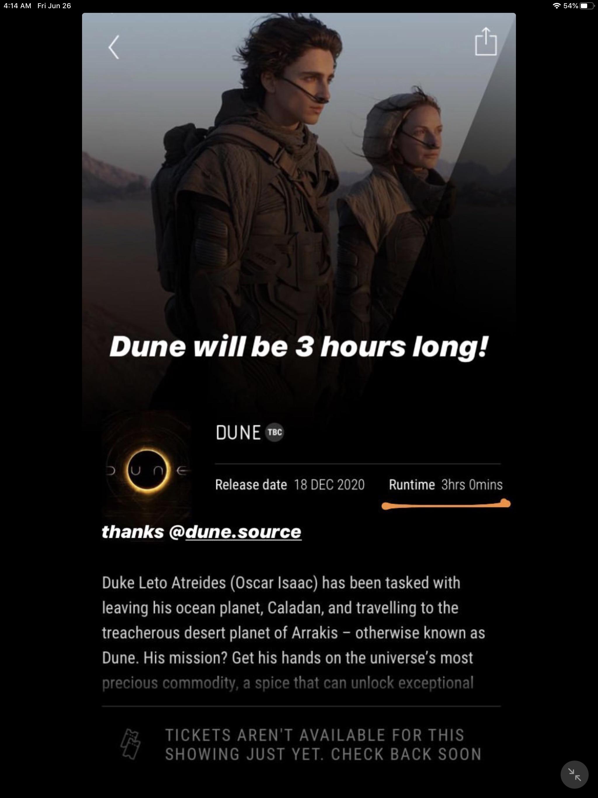Dune 2021 Runtime