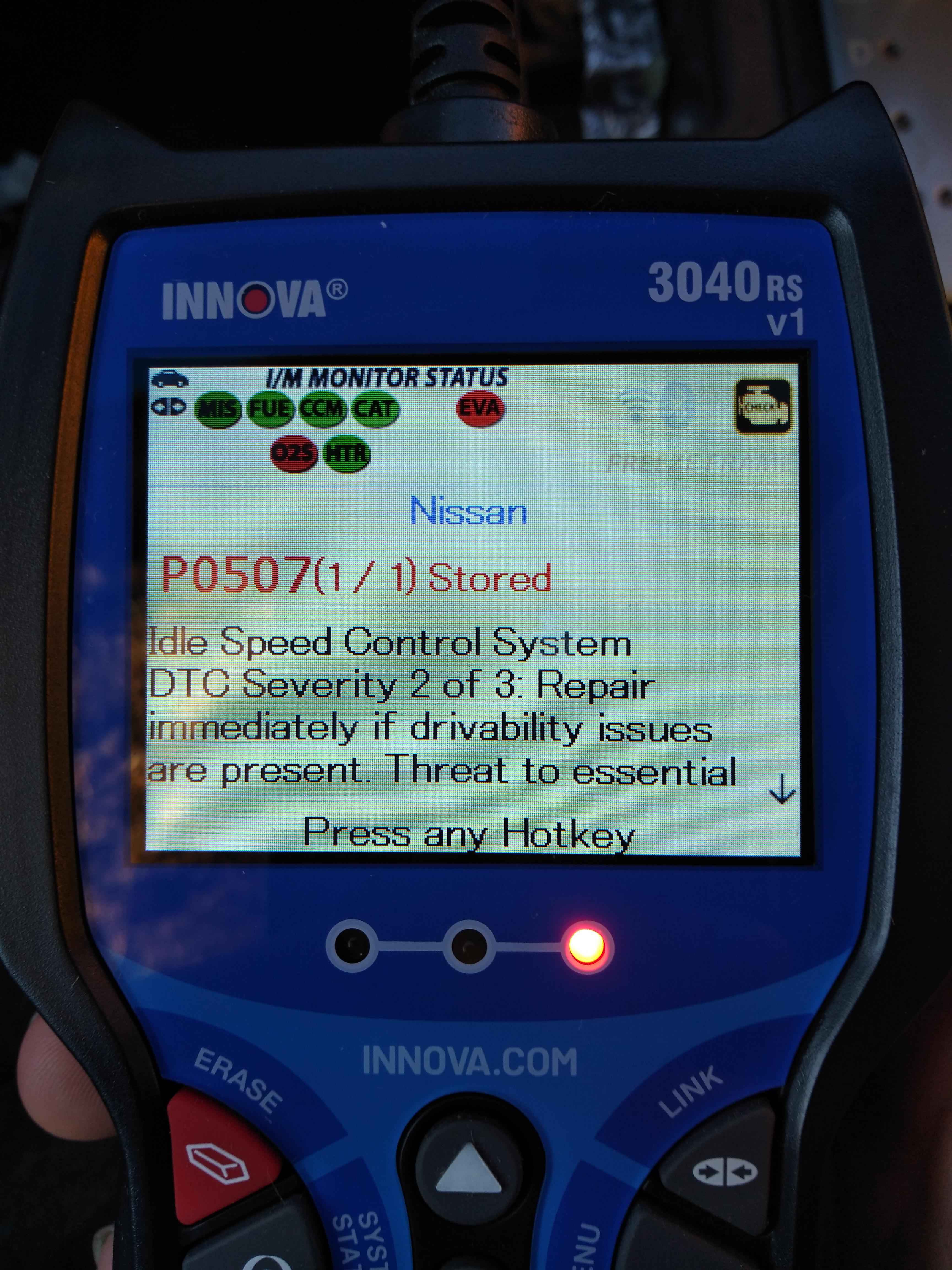 Code p0507. Car feels like it's lost 50 horsepower ever since this code