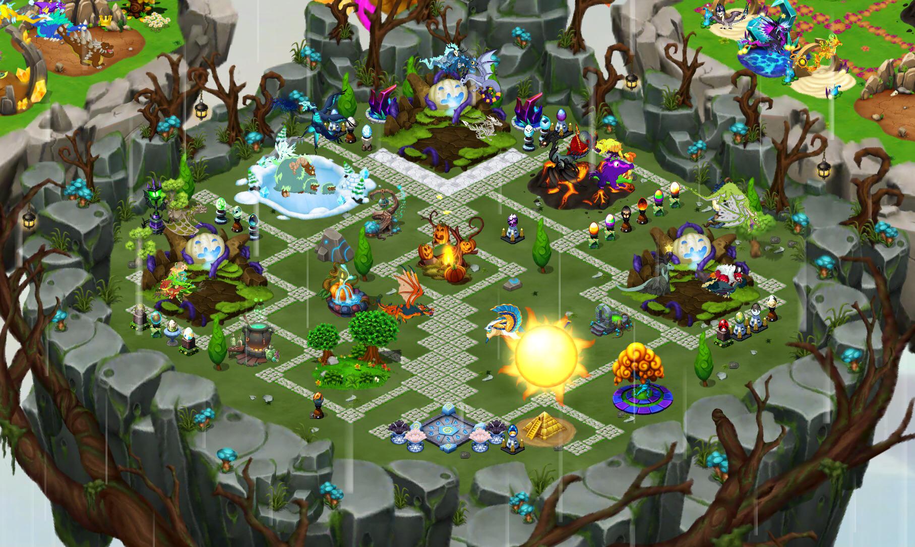finally finished my spooky island! ) r/dragonvale