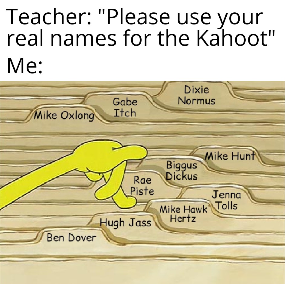 Mike Oxlong is my favorite r/KahootNames