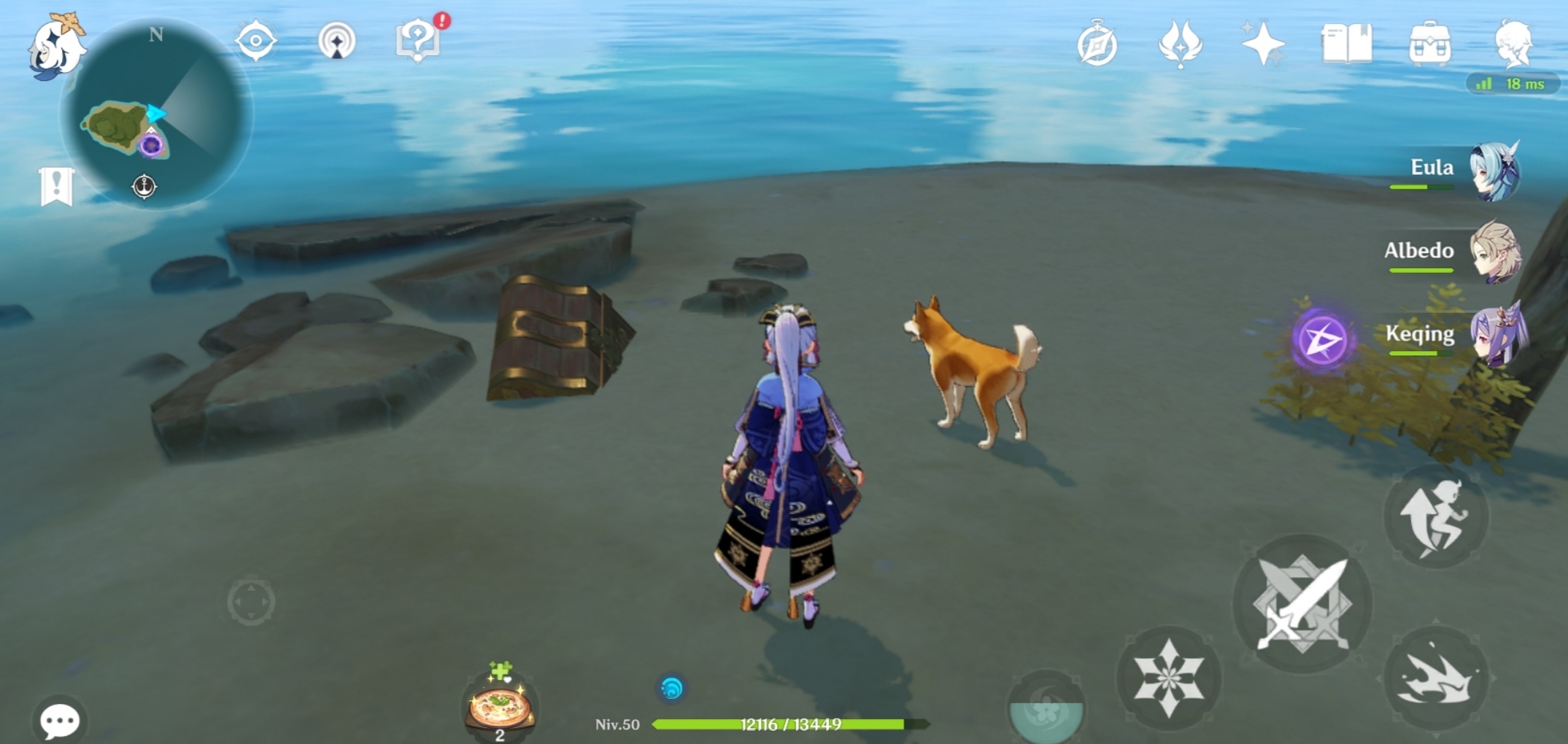 Fun fact if you free the caged dog on Jinren Island, hes