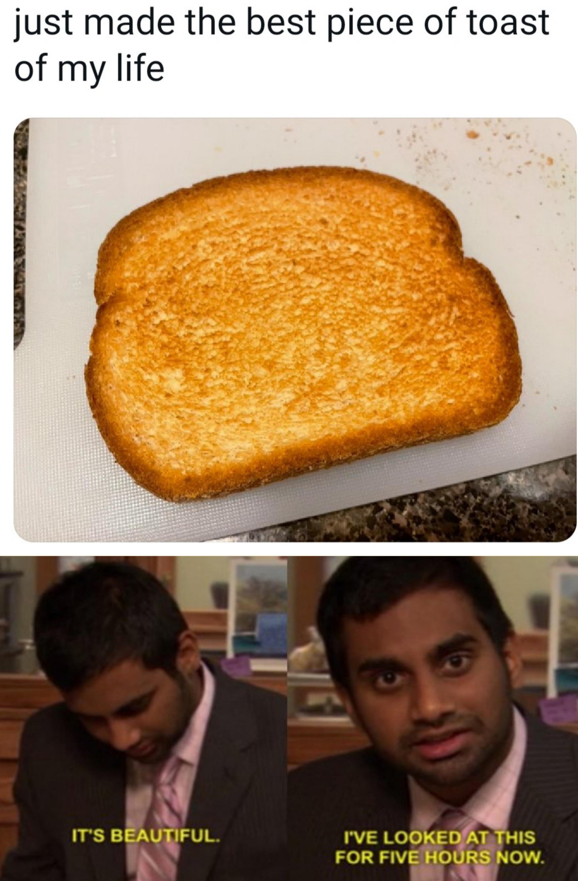 When a piece of toast can solve all of the problems in your life memes