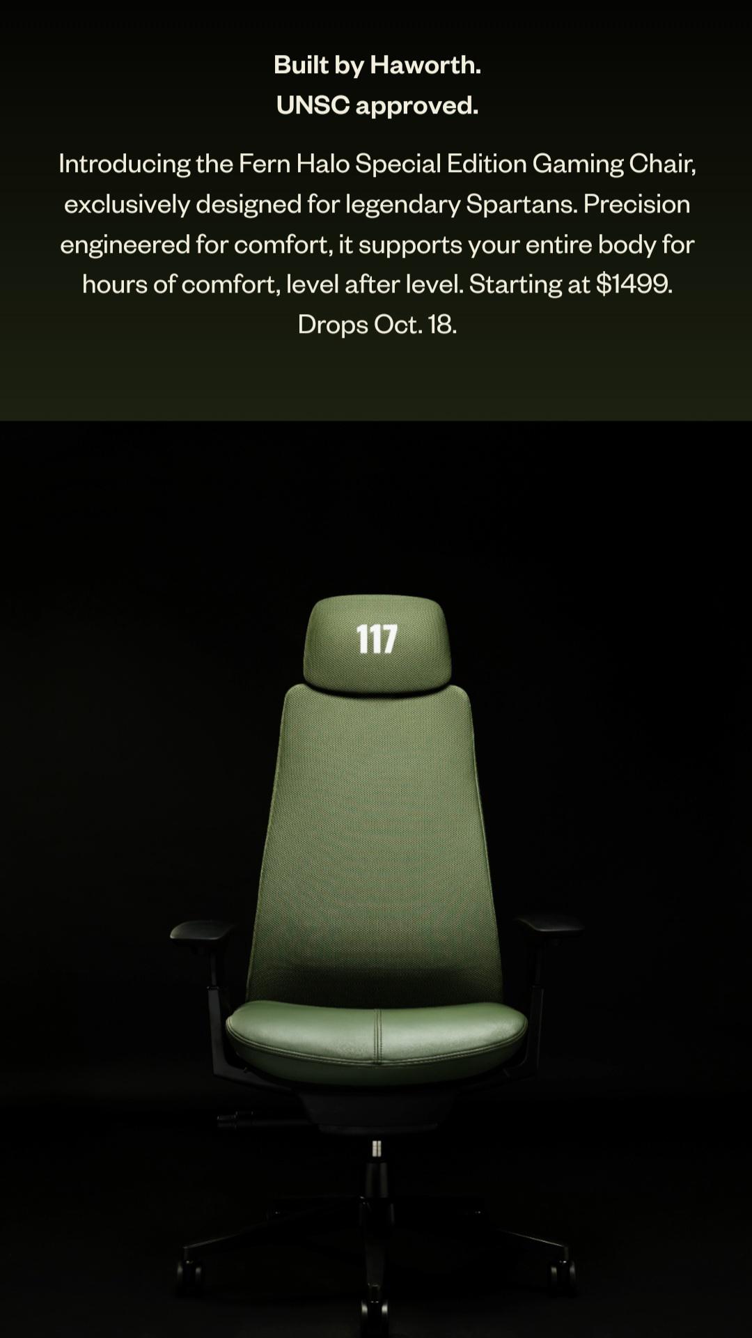 so the new halo gaming chair is 1500😔 r/halo