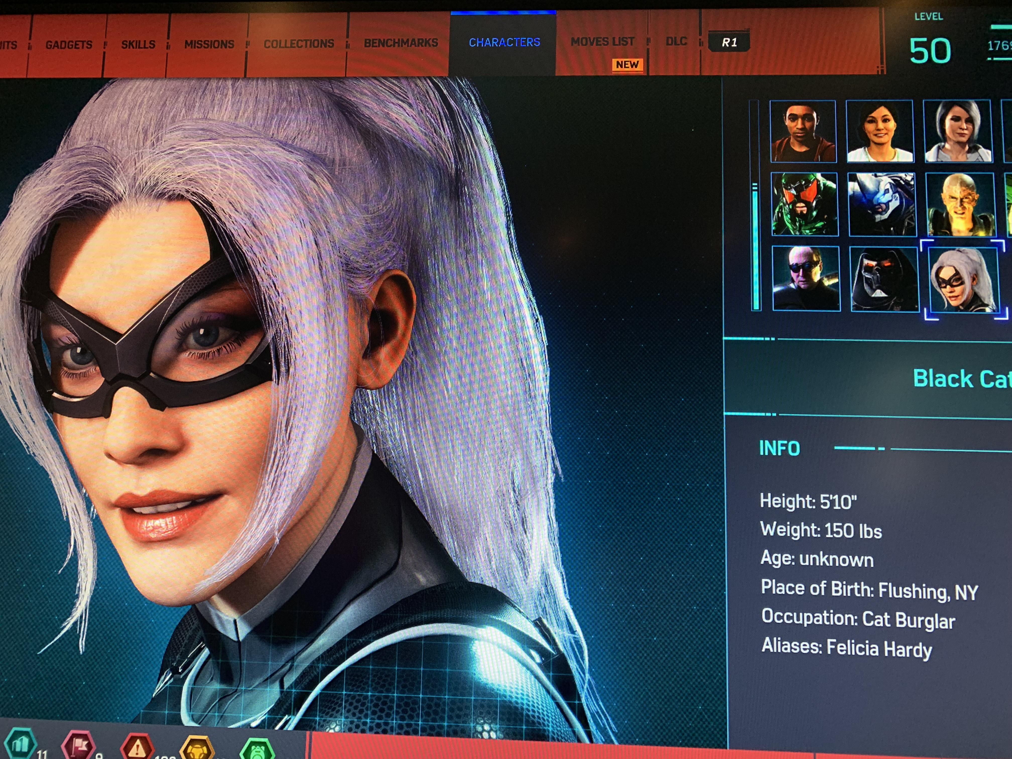 Felicia Hardy is a cat burglar. She has the largest cat collection in