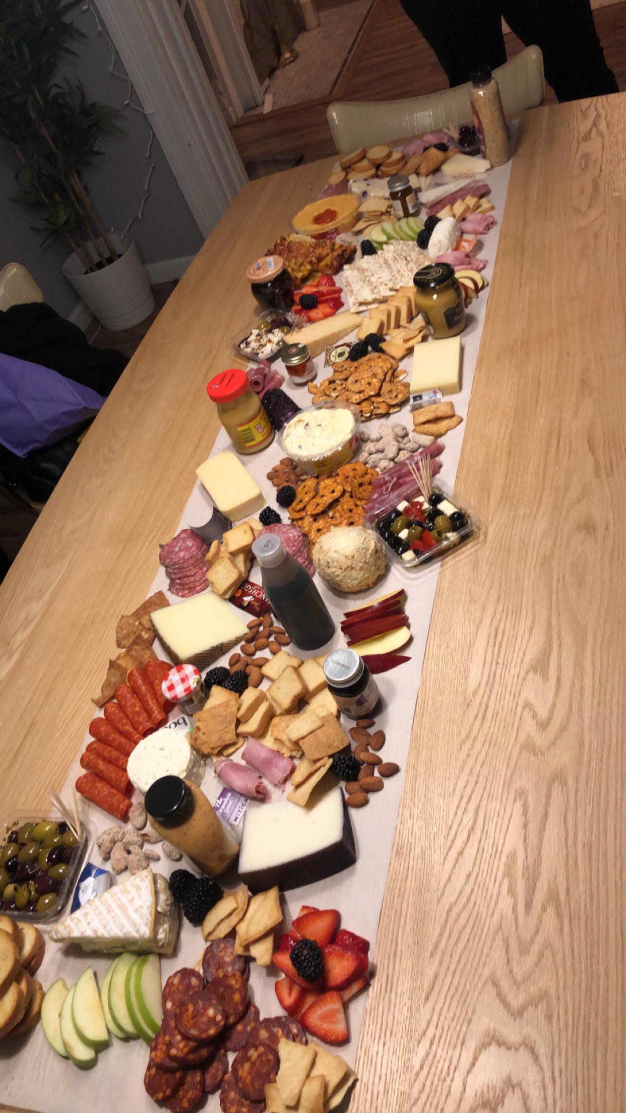 Charcuterie Spread! First long board r/CharcuterieBoard