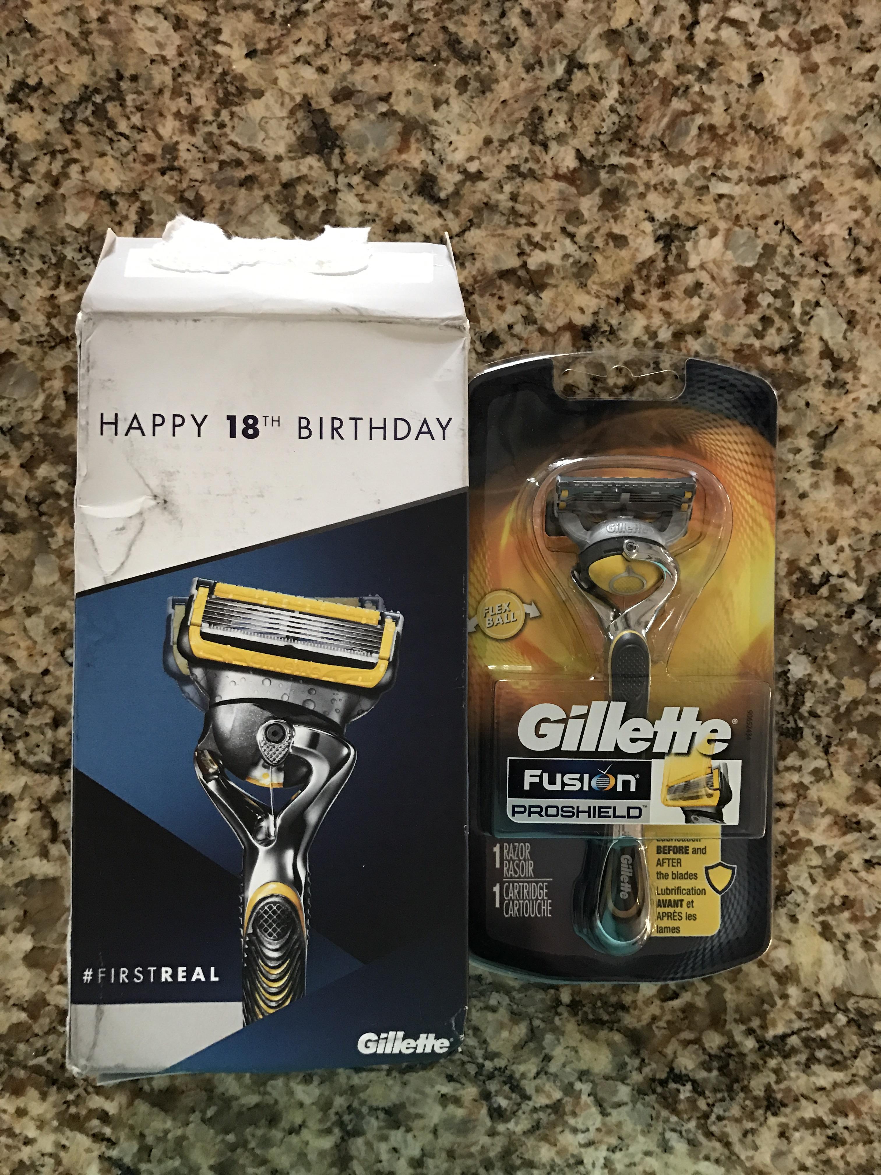 Gillette sent me a razor for my 18th Birthday mildlyinteresting