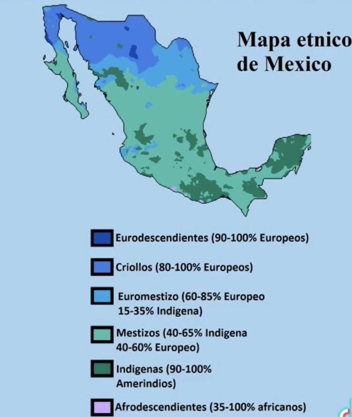 Racial Map of Mexico r/MapPorn