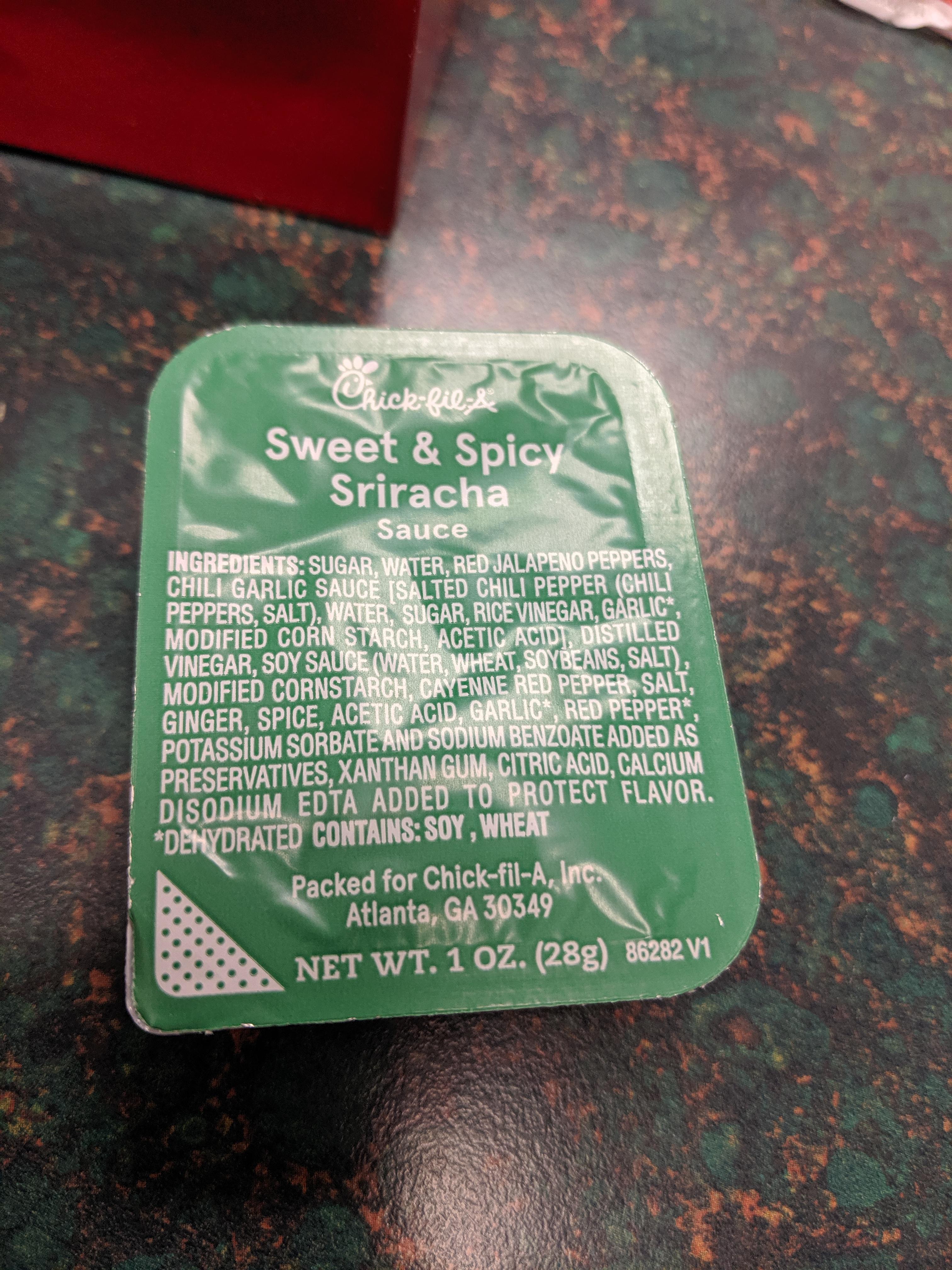 TDIL that ChickfilA has Sriracha Sweet/Sour sauce r/Sriracha
