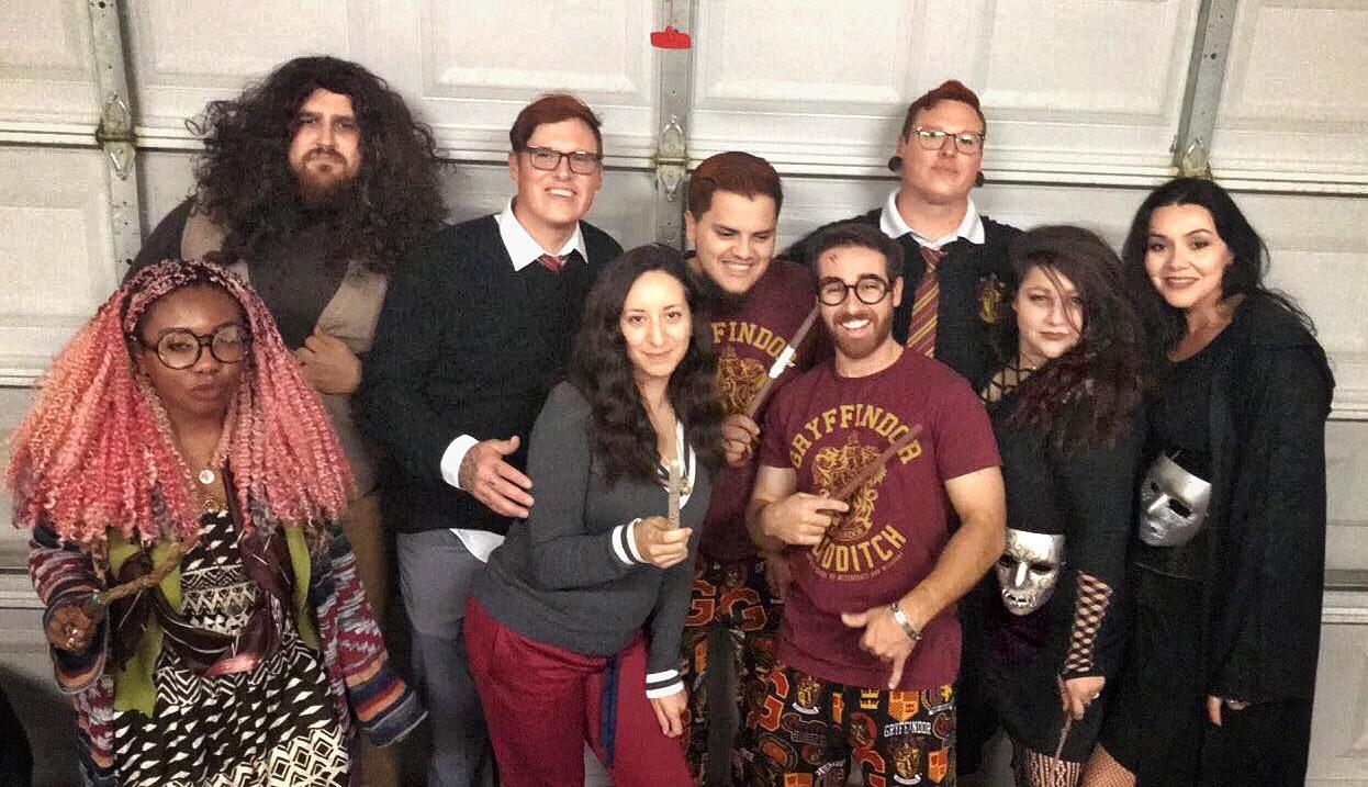 Annual Halloween party. Our Harry Potter group costume was a success