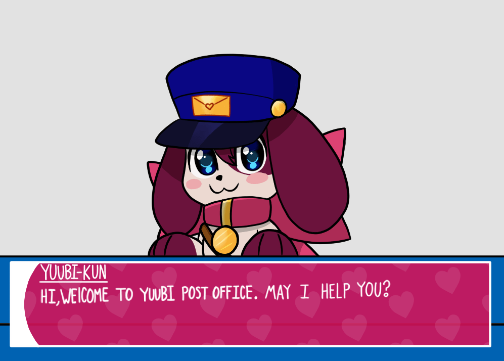 Yuubikun post office (fan mascot) Love_Sick