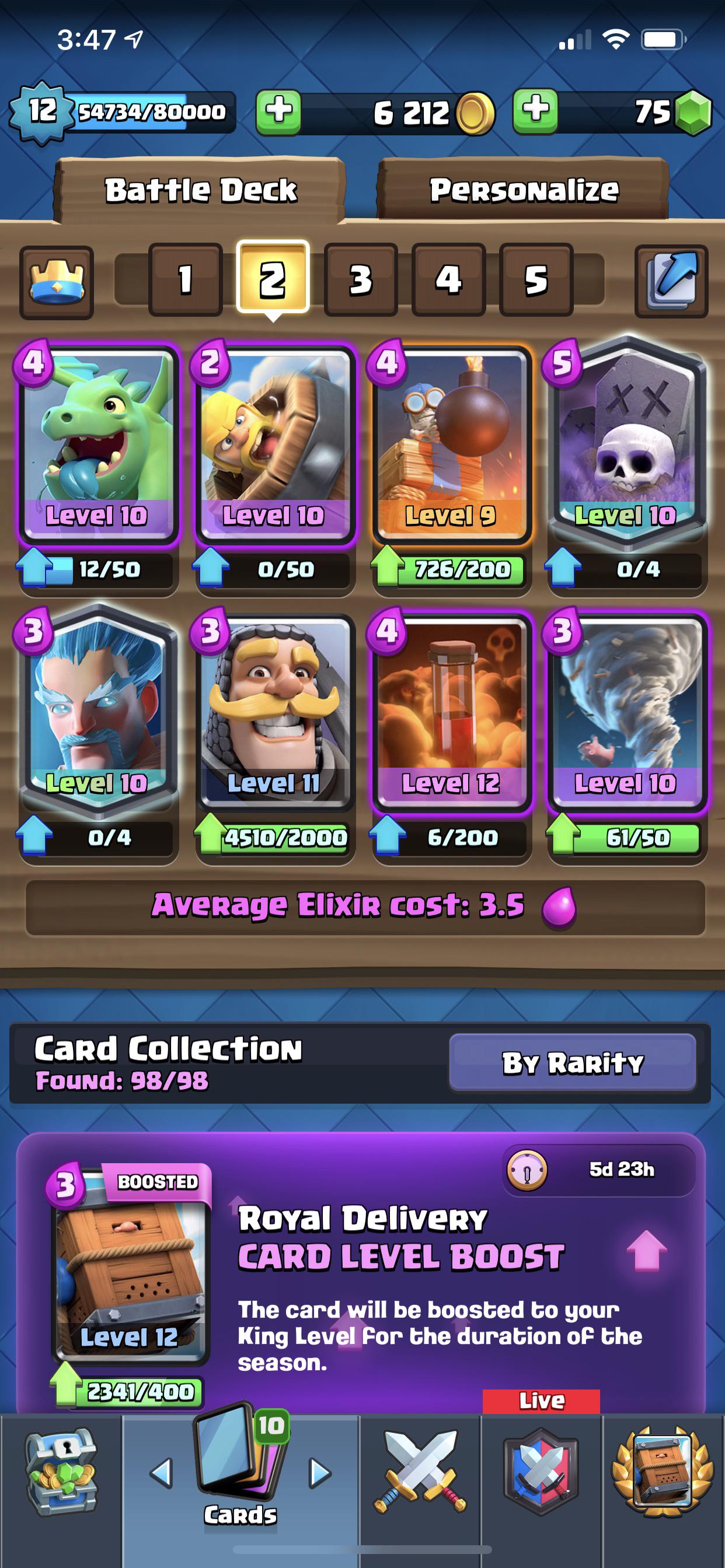 I got an ez 90 with this deck for the Royal Delivery Drop challenge 👌🏼