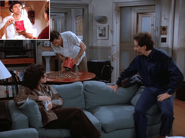 Kramer saved his Beefareeno can (The Rye) to use as a money jar (The