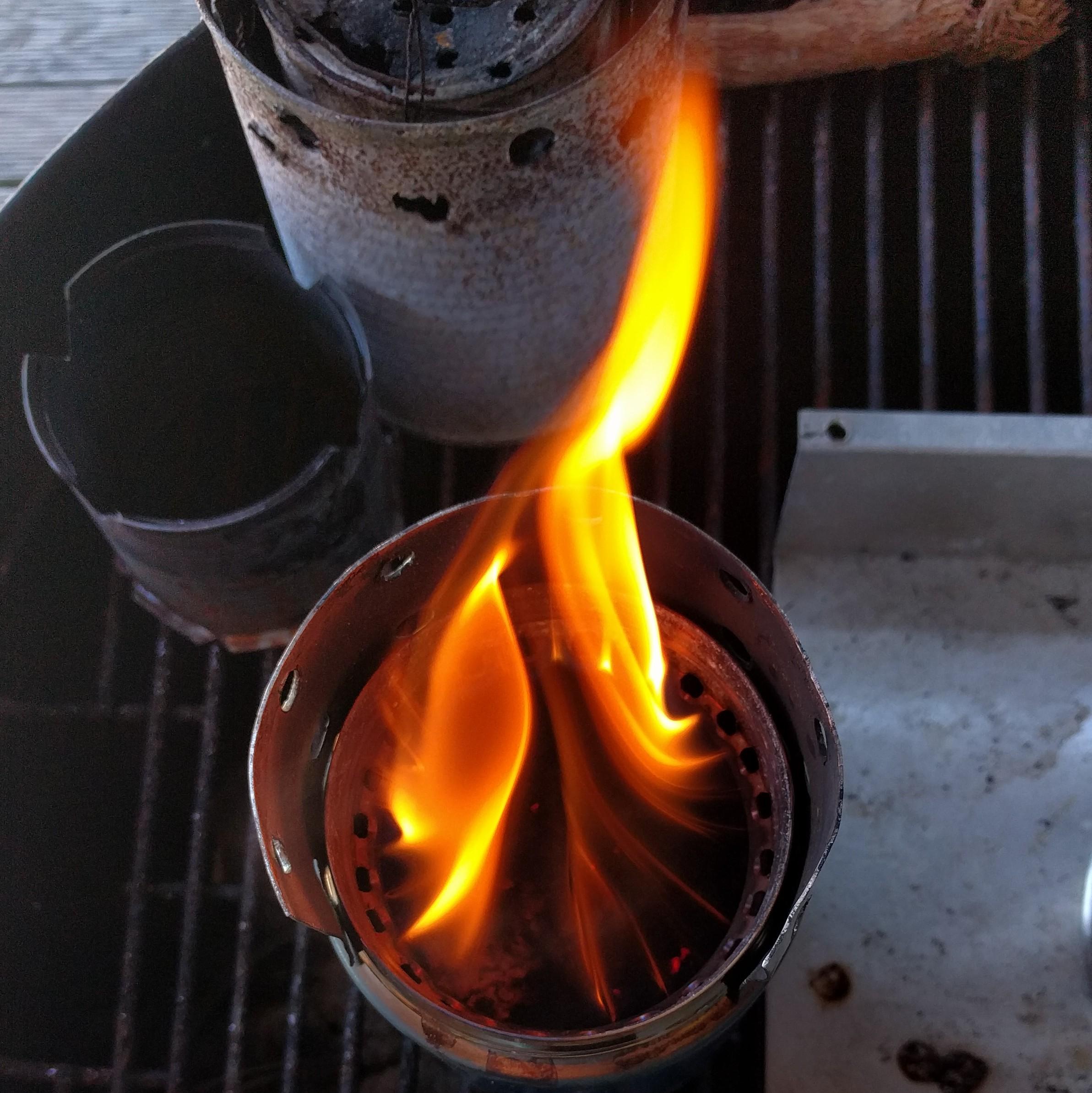 Made a gasifier stove that fits within the Stanley cook cup r/myog