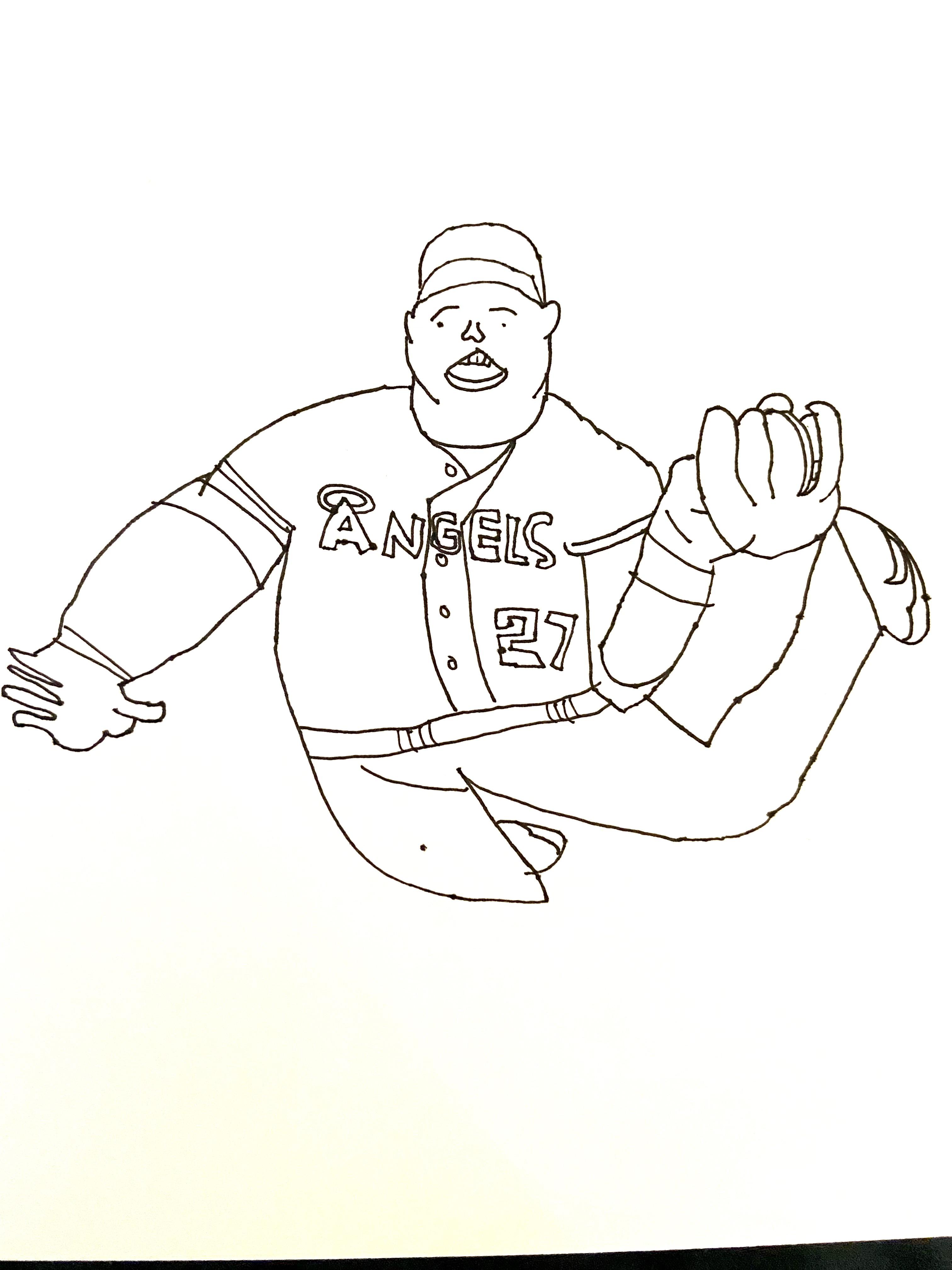 835 best Drawing Mike Trout images on Pholder Baseball