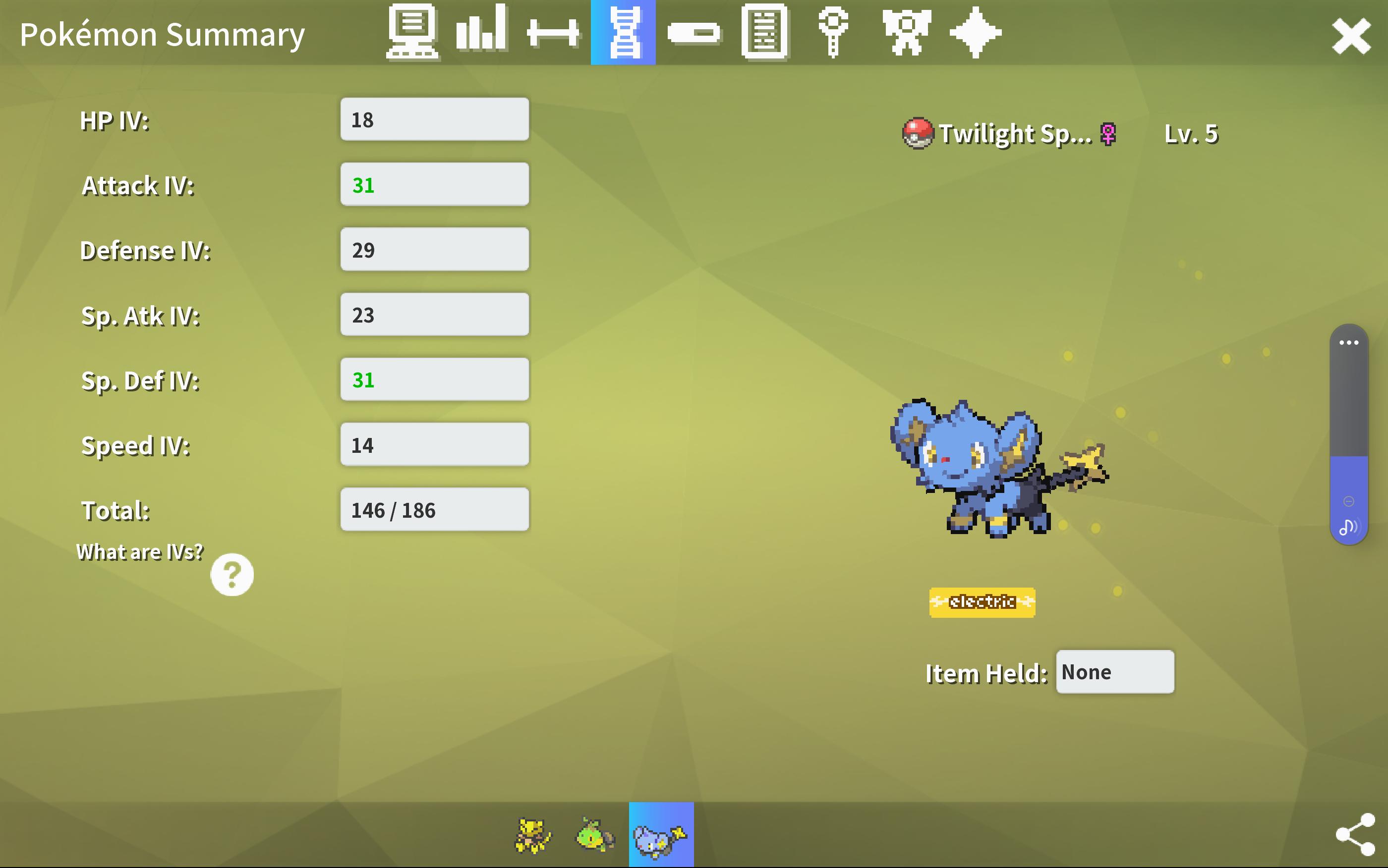 Random encounter, adamant nature, feel like I lucked out with this one