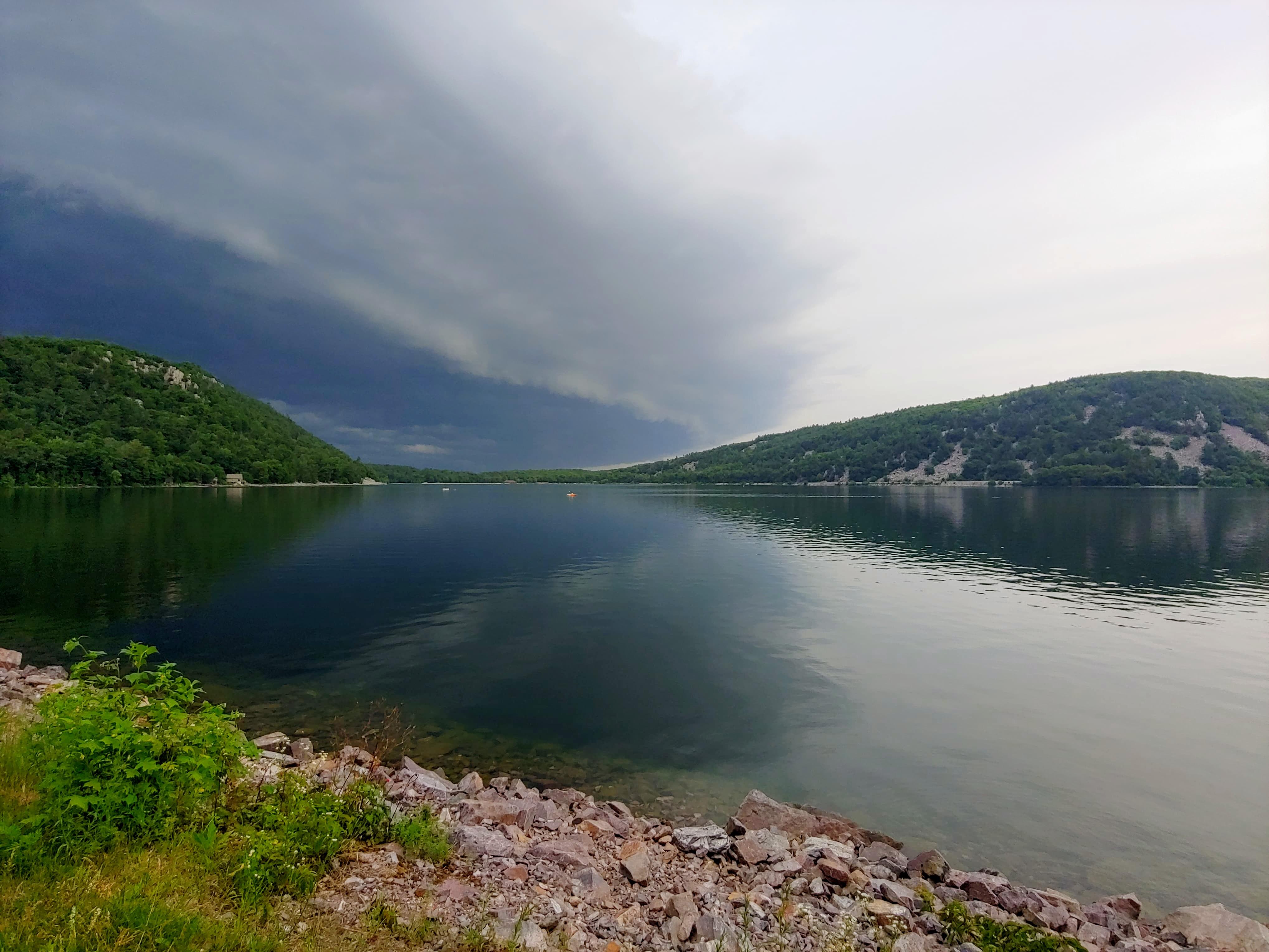 Storm Rolling Over at Devils Lake State Park yesterday. r/wisconsin