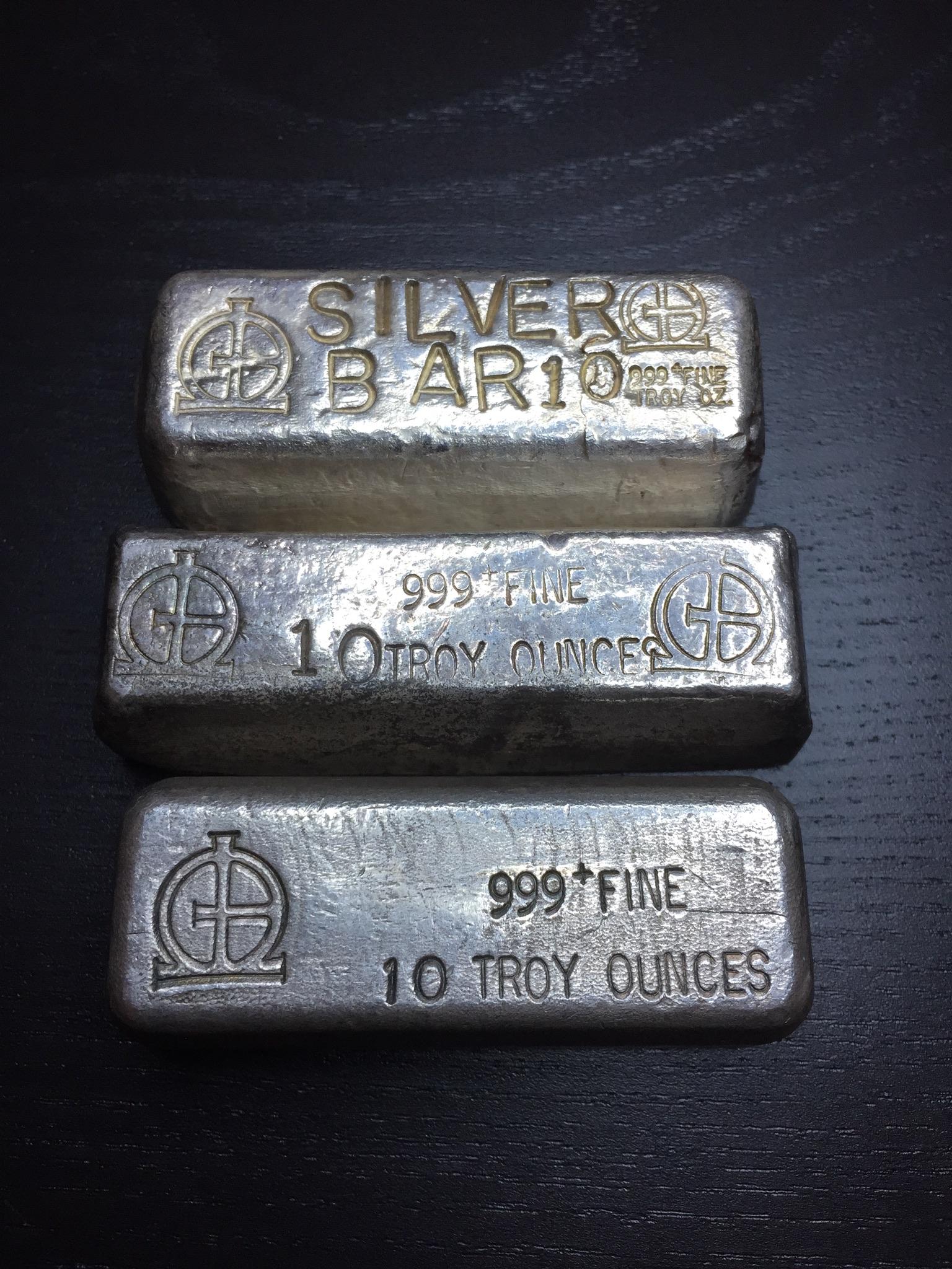 Triple set of 10 oz Omega bars r/Silverbugs