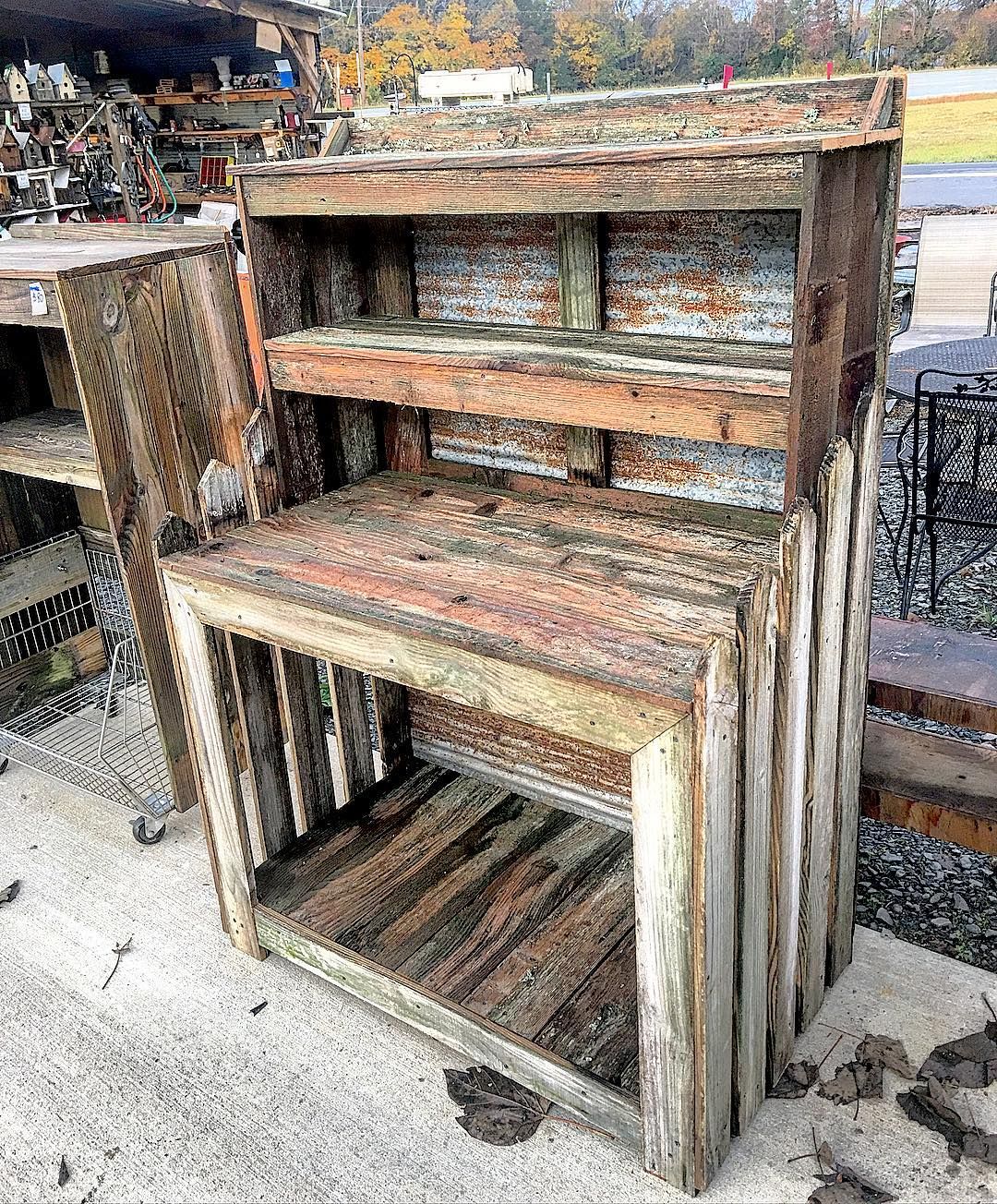 Rustic handmade with barn tin backing r/Decor