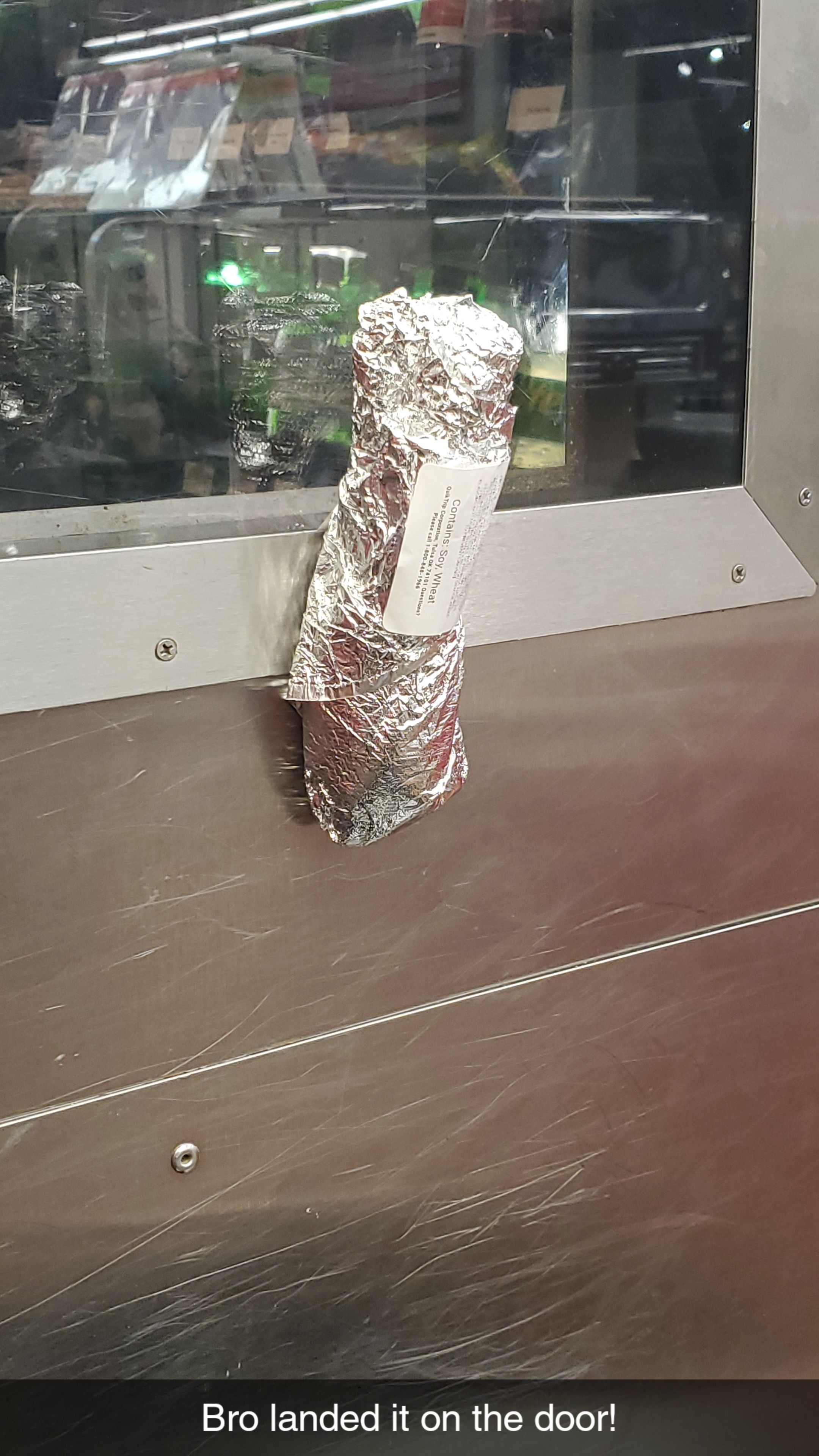 Bro threw it towards the trash can and landed it on the door! r/QuikTrip