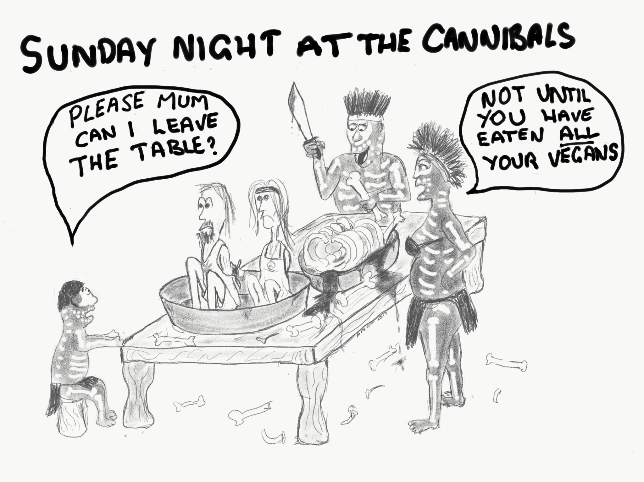 [OC] Cannibals verses vegans comics