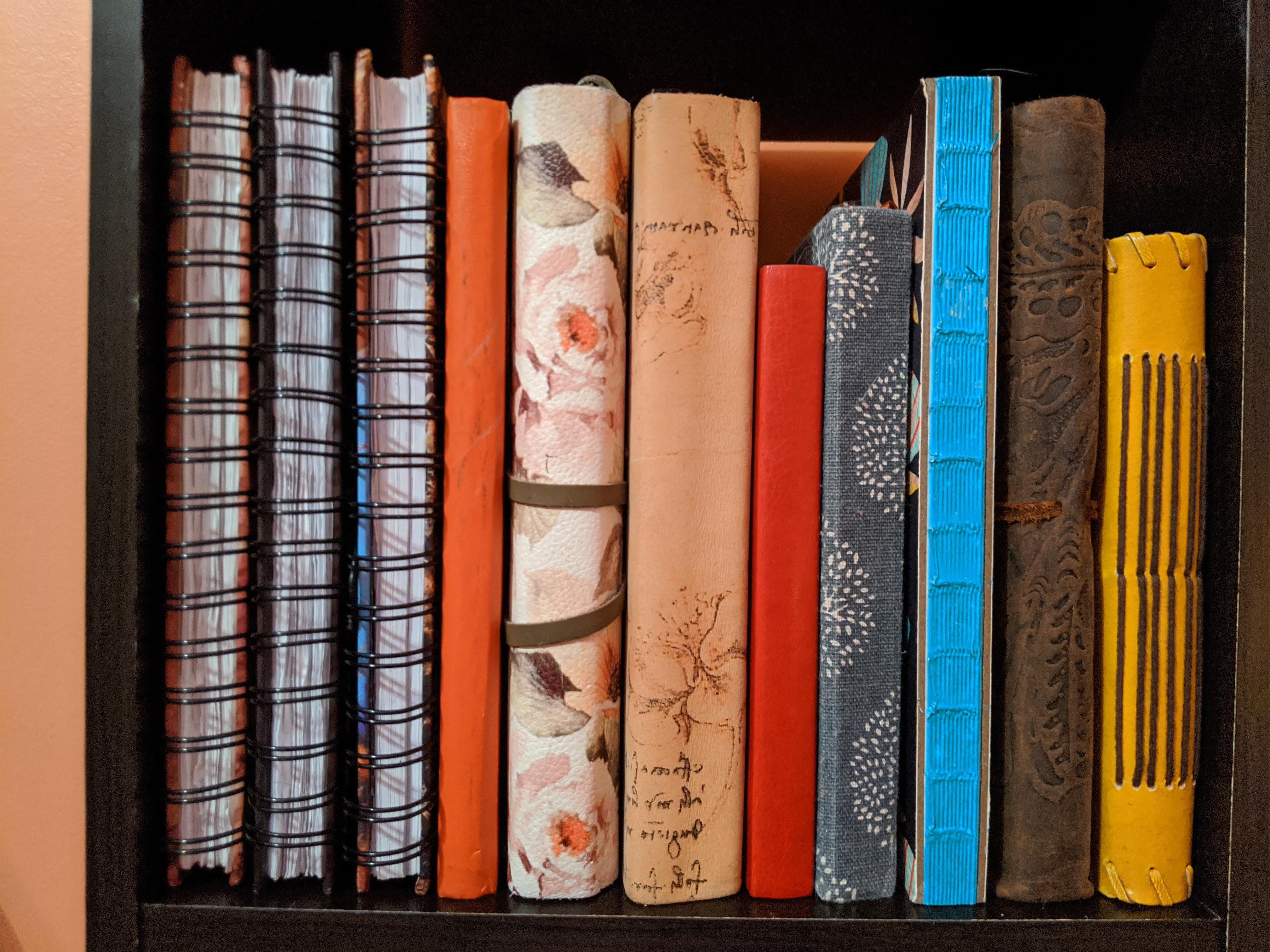 mini collection of journals from 2012 to now (minus one because it didn