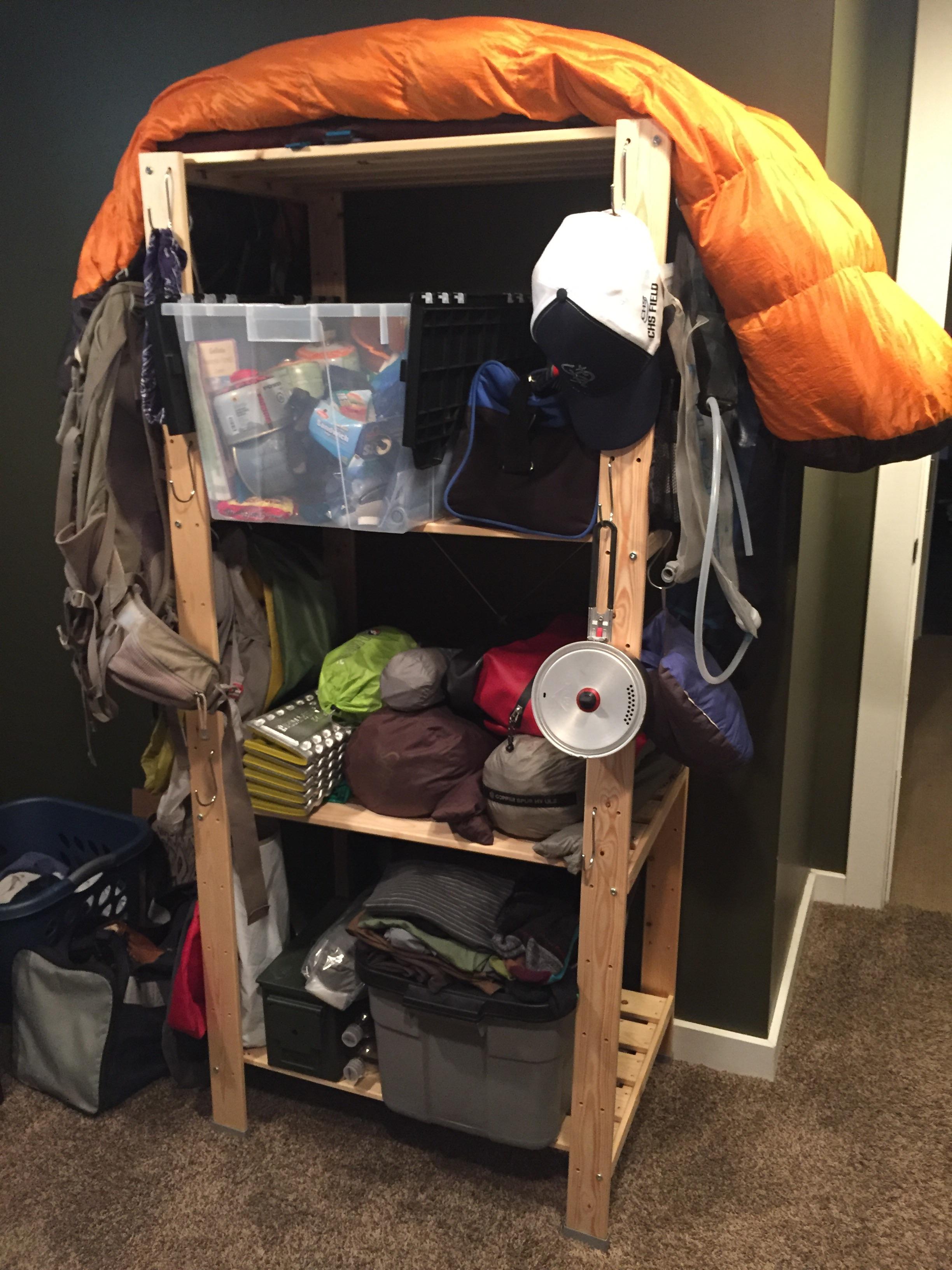 Loving my new versatile gear storage shelving unit r/CampingGear