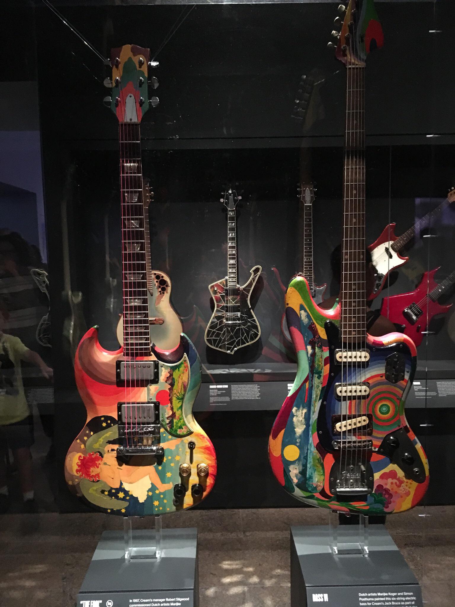 Eric Clapton’s guitar while playing with Cream displayed at the Met