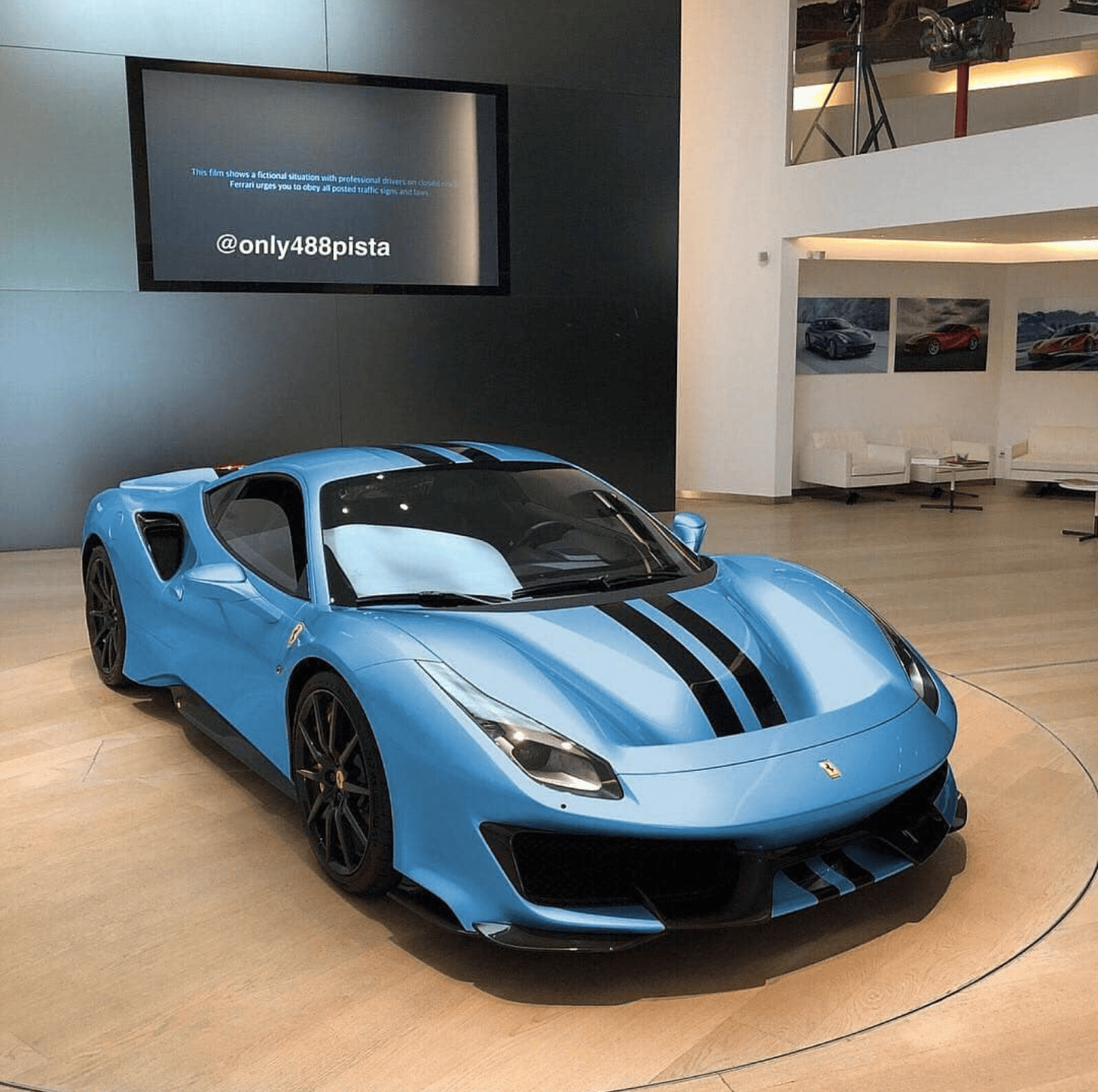 2019 Ferrari 488 Pista dressed in blue The best designs and art from