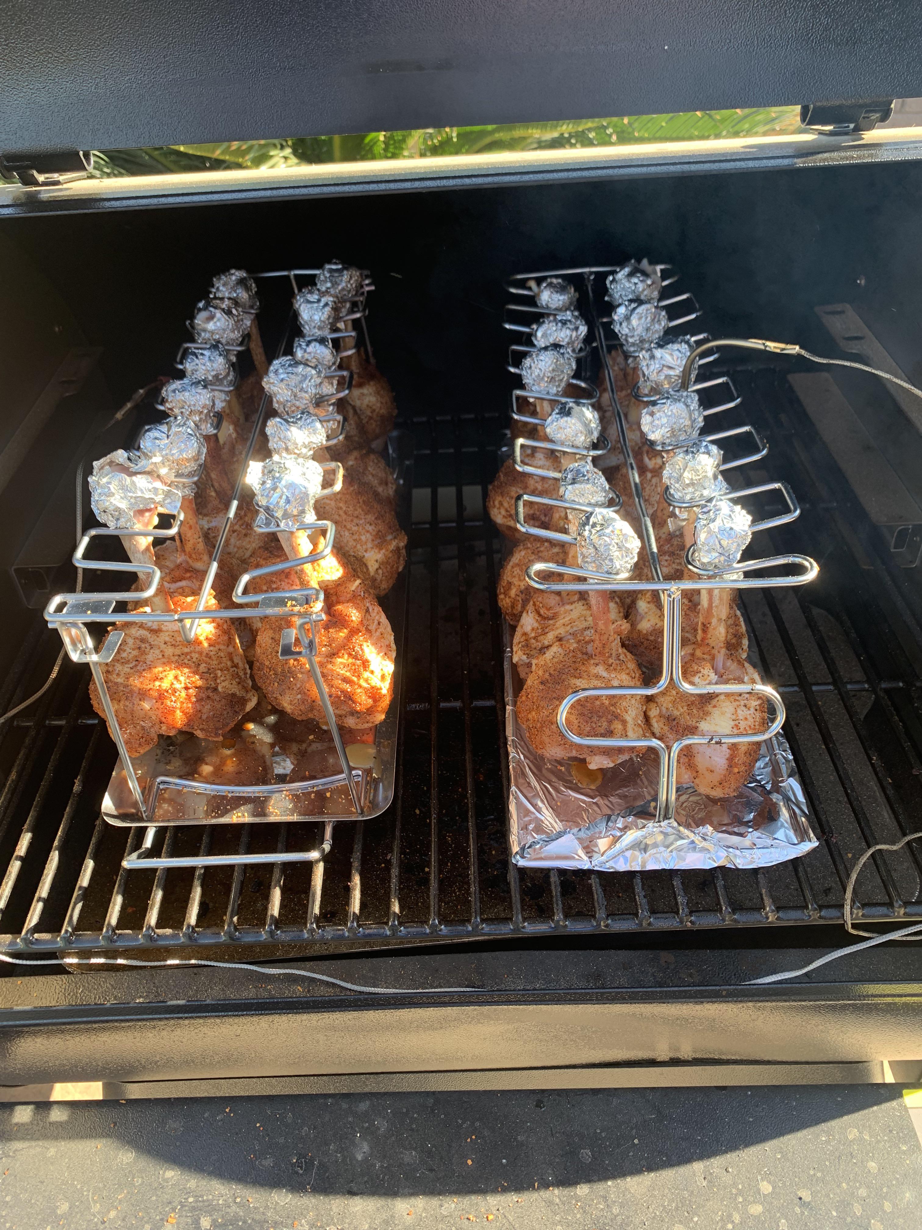 Chicken Lollipops for turkey day r/Traeger