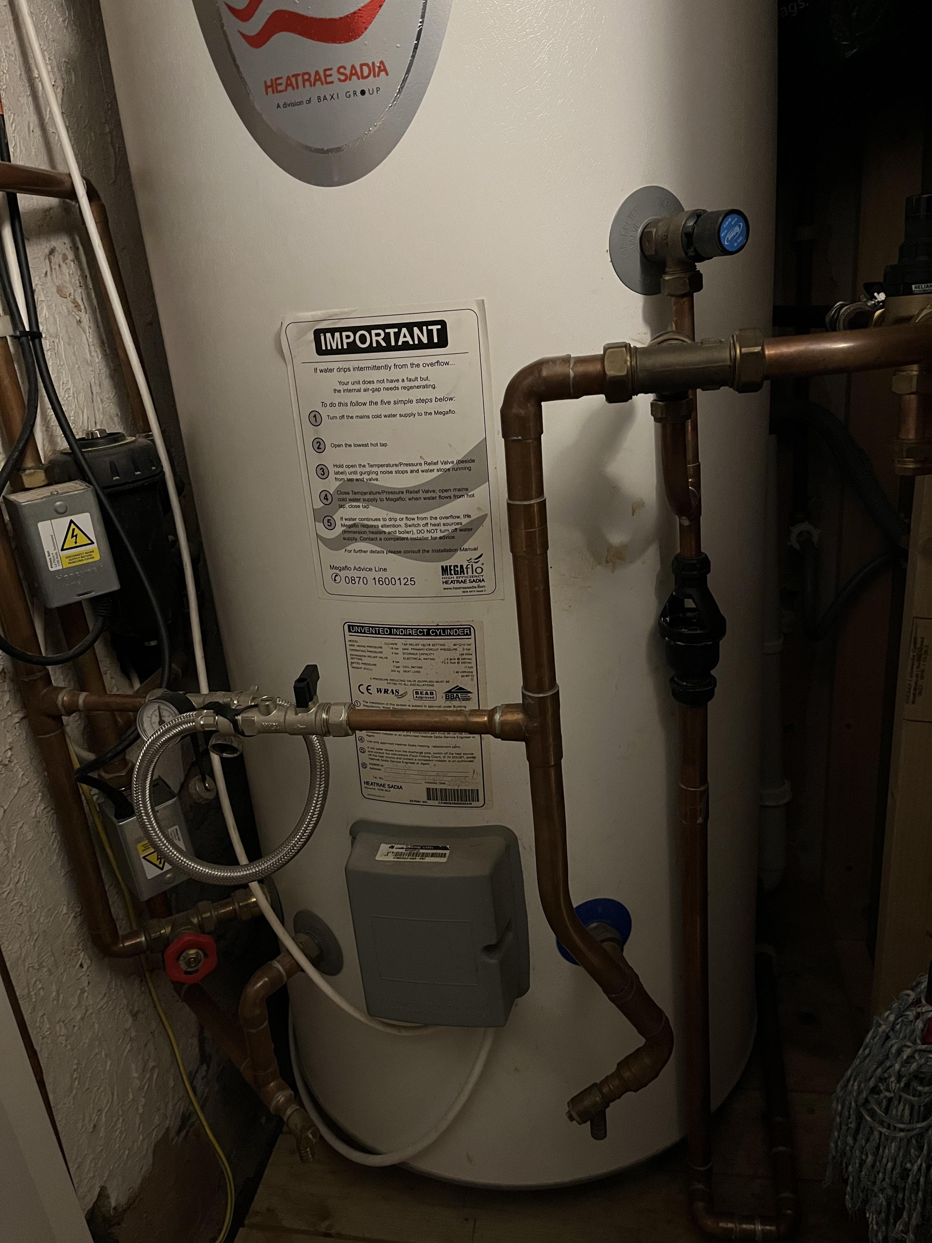 Hi people, I’ve got a megaflo connected to a system boiler and I would